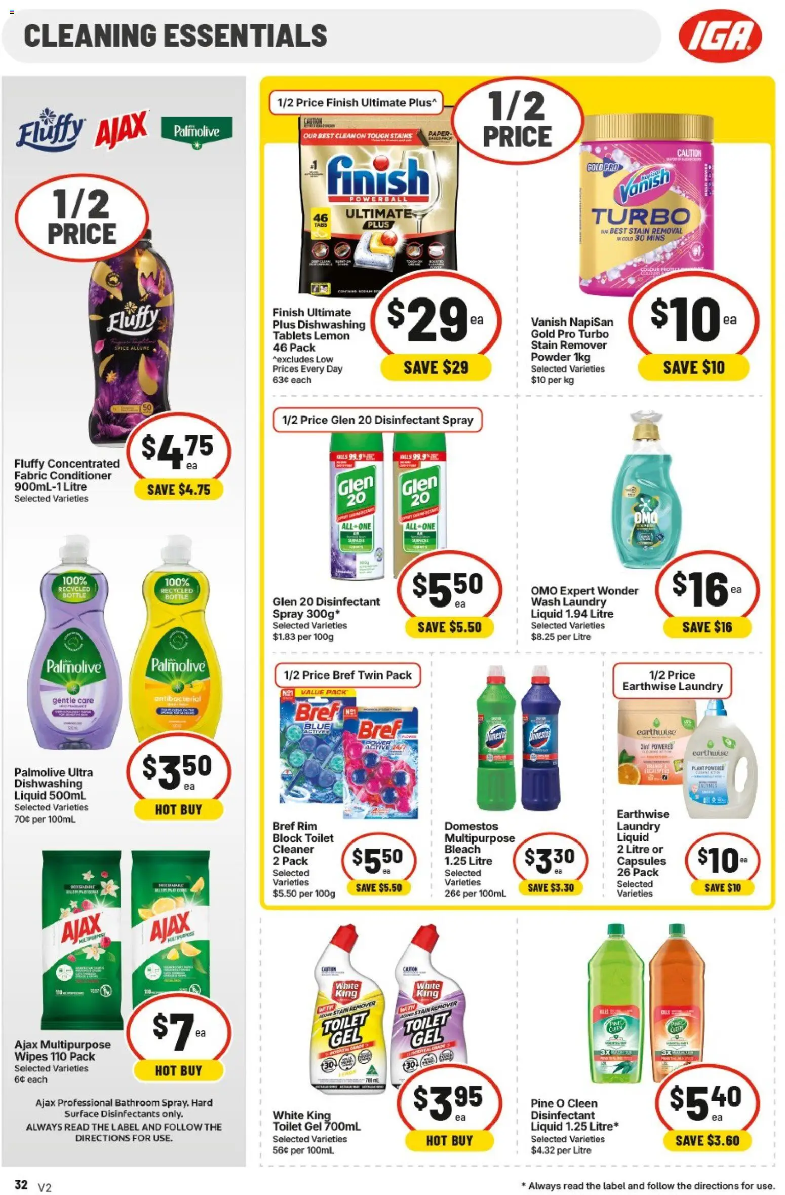 IGA catalogue - valid from 20.05.2026 | Page: 38 | Products: Cleaner, Conditioner, Stain remover, Laundry