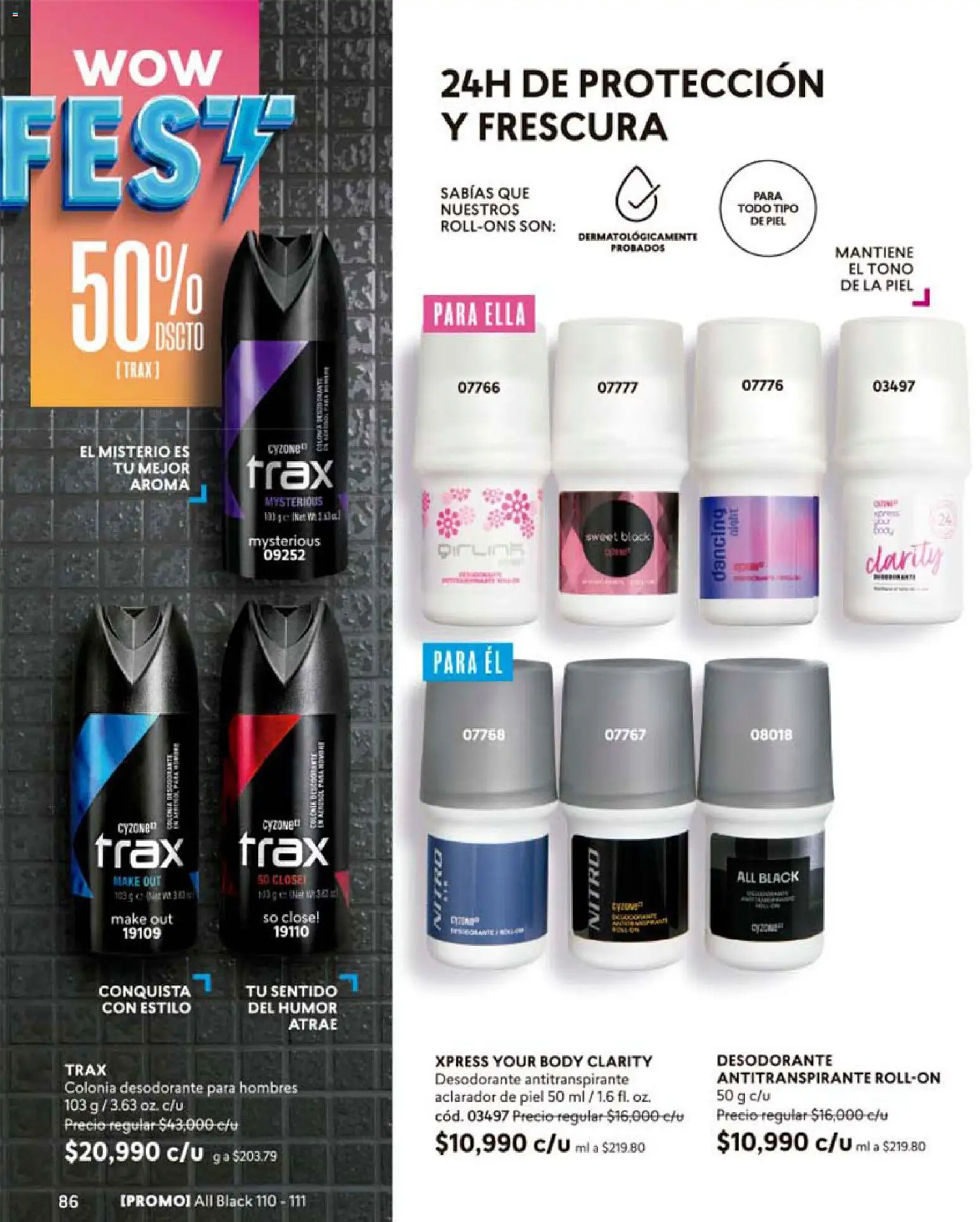 CyZone revista - valida desde el 19.05.2026 | Página: 86 | Productos: Body, Desodorante, Antitranspirante