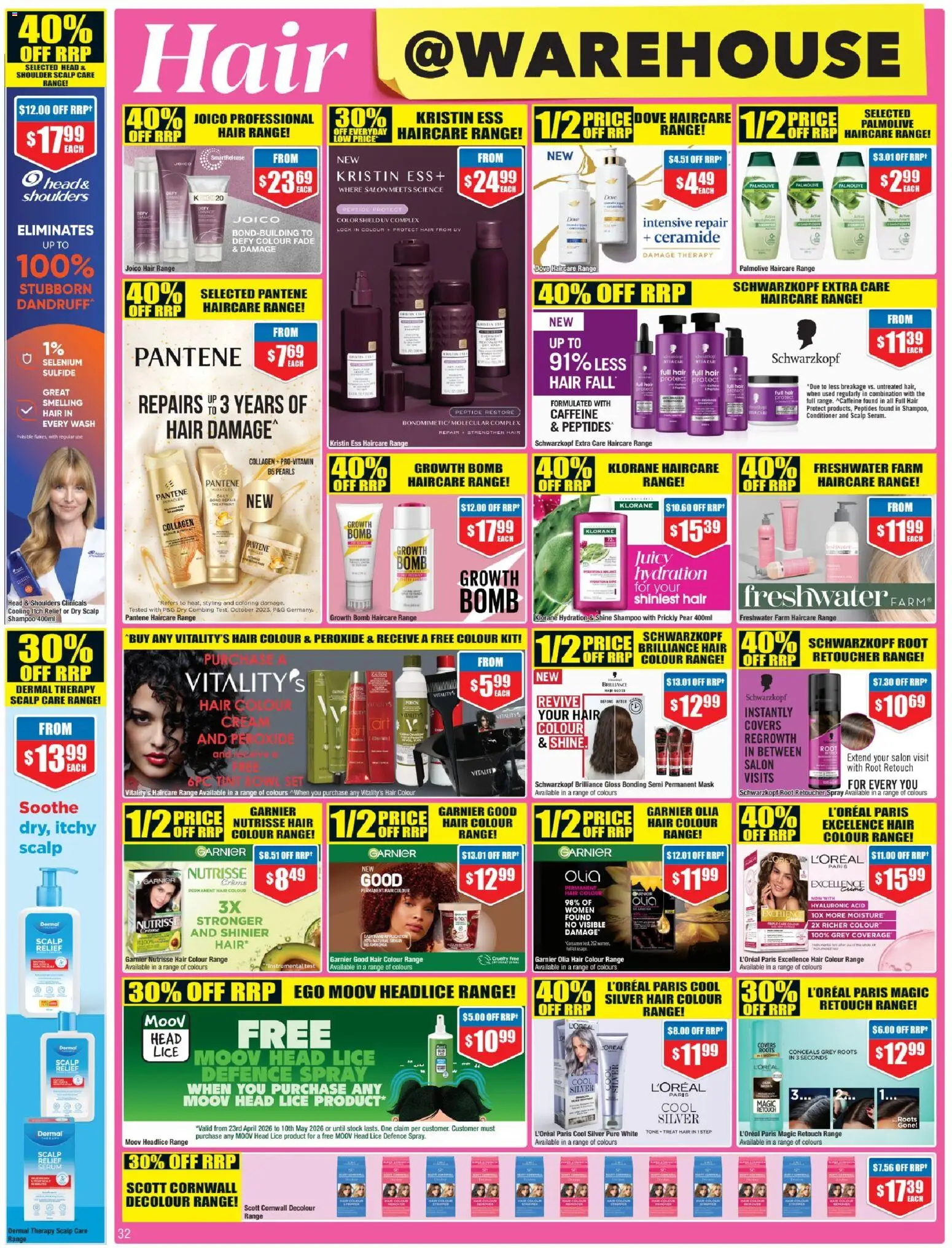Chemist Warehouse catalogue - valid from 23.04.2026 | Page: 32 | Products: Shampoo, Conditioner, Mask, Collagen