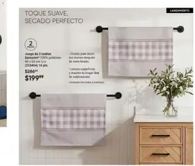Vista previa de Juego de 2 toallas Santorini*, Juego de 2 toallas Santorini* 100% poliéster. 40 x 60 cm c/u, nuevo folleto de la tienda, válido en México a partir del 10/07/2026 | Página: 107