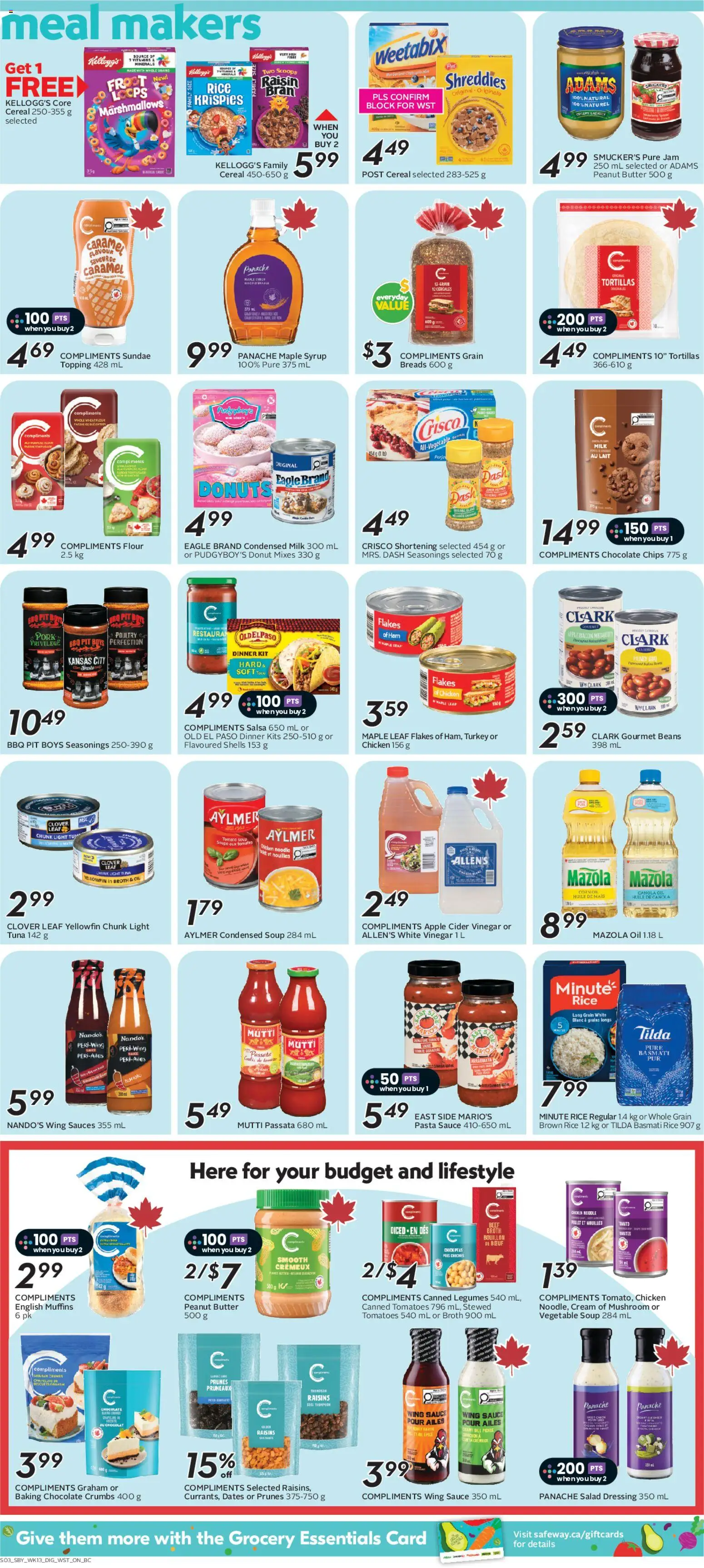 Safeway flyer valid from Jul 23, 2026 | Page: 11 | Products: Broth, Vinegar, Milk, Chocolate