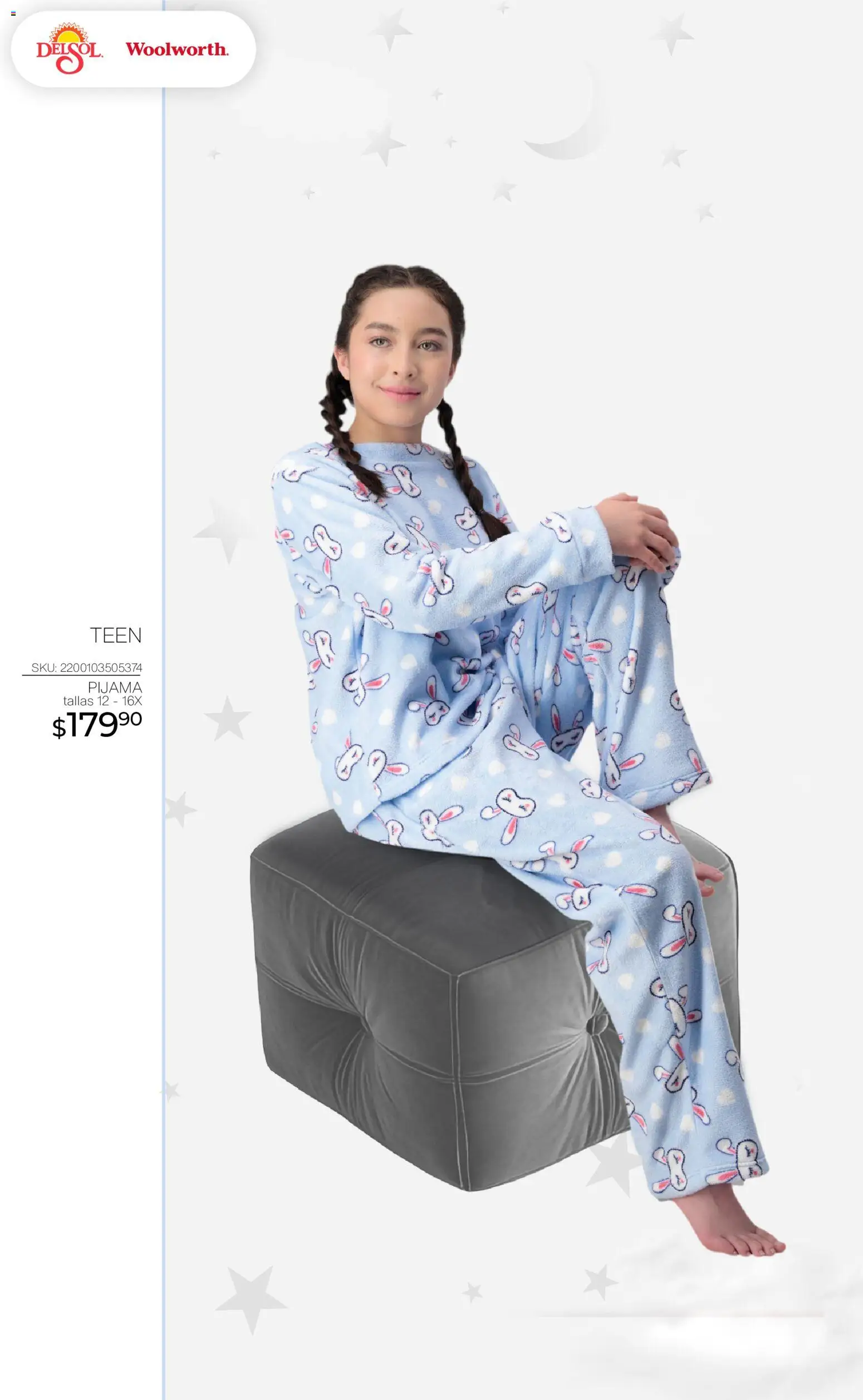 Nuevas ofertas de Del Sol y Woolworth válidas en toda la República Mexicana desde el 01/10/2026. ¡Encuentra las mejores ofertas en Del Sol y Woolworth catálogo Pijamas! | Página: 17
