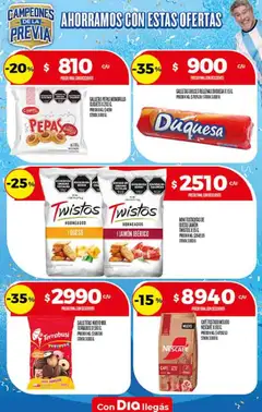 Vista previa Dia - Ofertas - Excluye Salta y Jujuy válido desde el 06.05.2026 | Página: 28 | Productos: Galletitas, Café, Jamón, Galletas