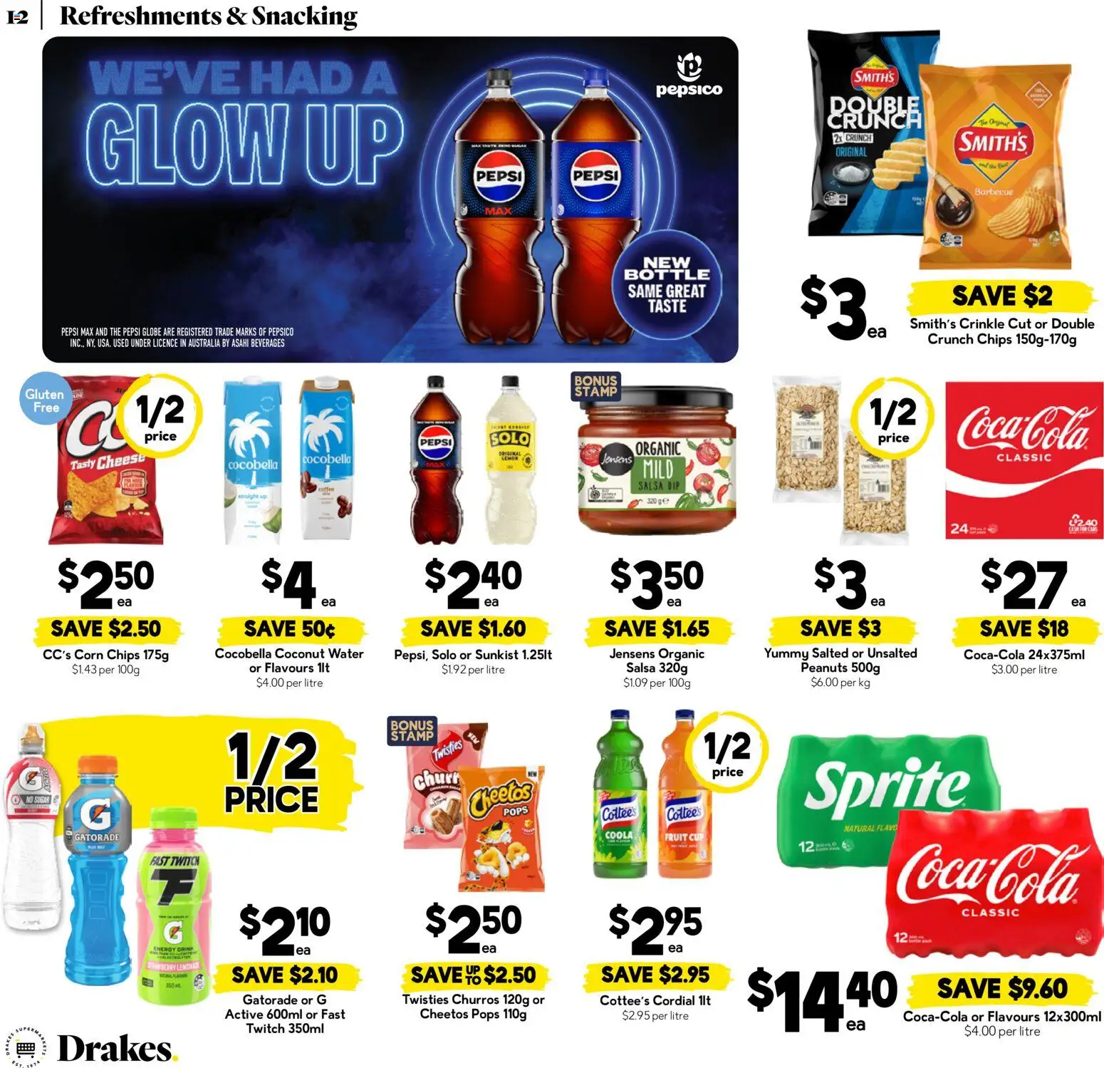 Drakes catalogue - valid from 02/09/2026 | Page: 12 | Products: Corn, Cheese, Coca Cola, Sprite