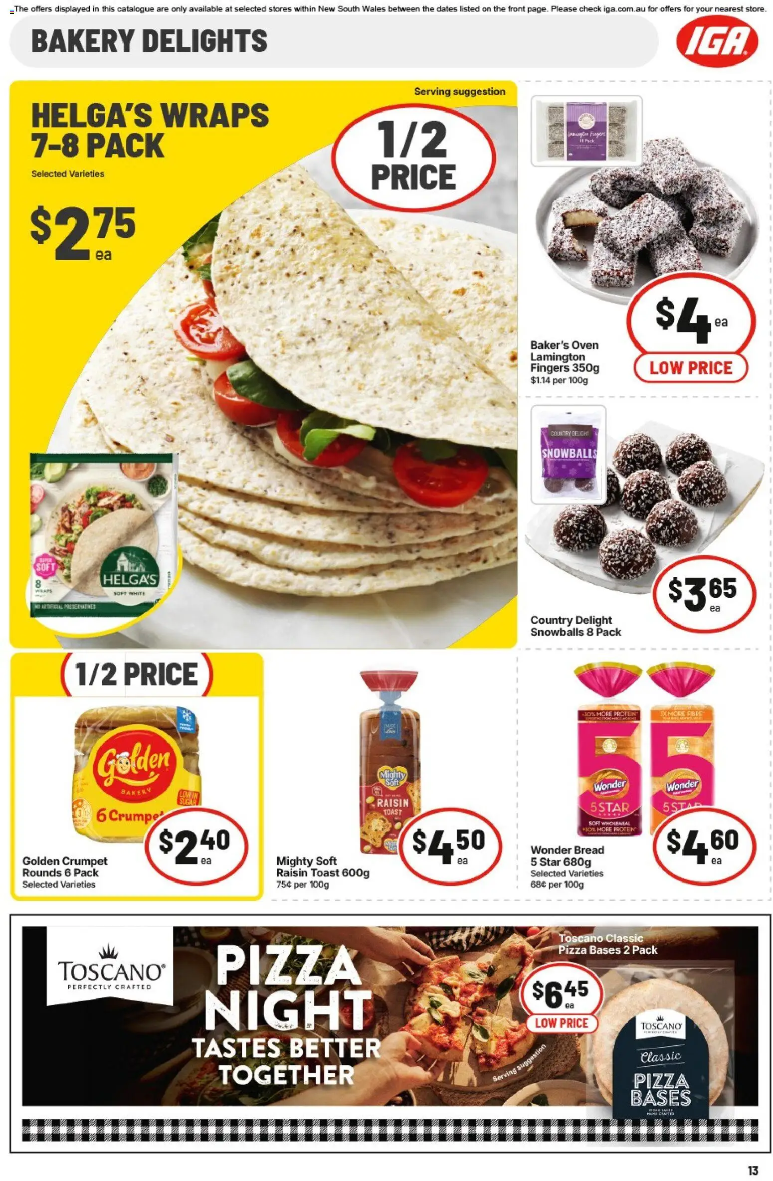 IGA catalogue - valid from 09/09/2026 | Page: 14 | Products: Protein, Pizza, Toast, Oven