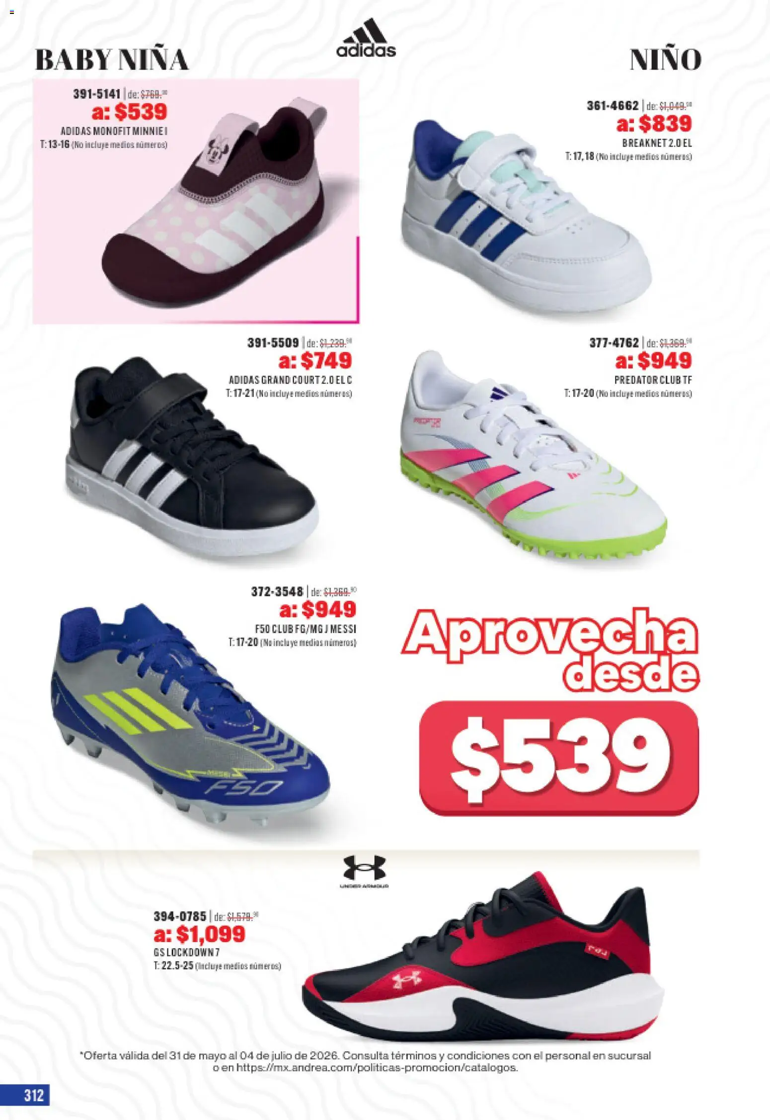 Nuevas ofertas de Andrea válidas en toda la República Mexicana desde el 31.05.2026. ¡Encuentra las mejores ofertas en Andrea catálogo Outlet! | Página: 312