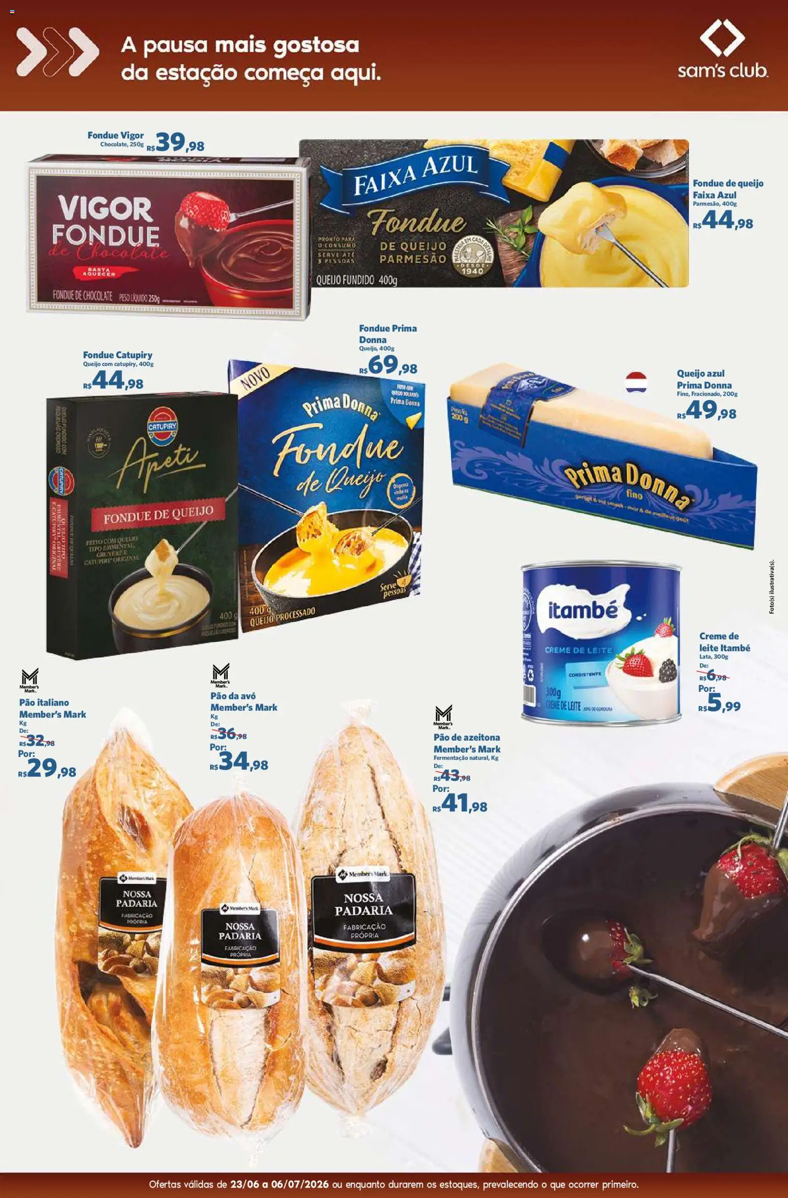 Sam's Club Folheto - válido de 23/06/2026 | Página: 3 | Produtos: Leite, Catupiry, Creme, Creme de leite