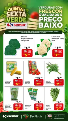 Semar Supermercado ofertas Quinta e Sexta Verde - Pré-Visualização do folheto da loja Semar Supermercado, válido de 18.06.2026