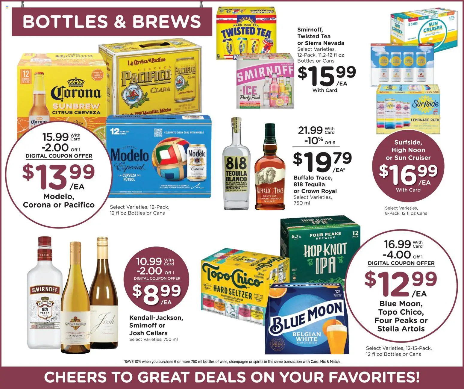 Fry's Food Weekly Ad - valid from 07/01/2026 | Page: 15 | Products: Tea, Vodka, Whiskey, Water