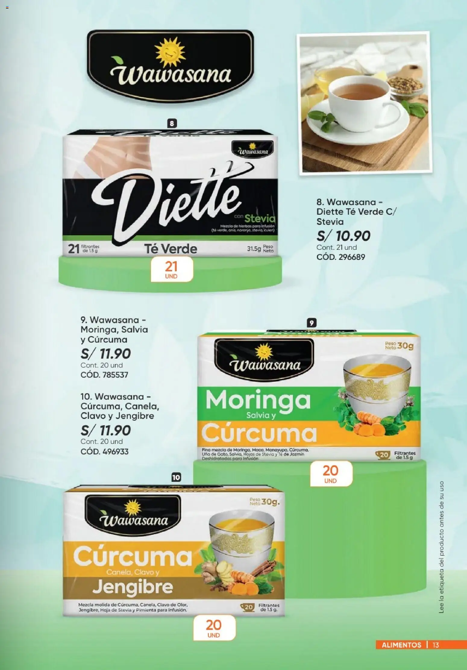 Catálogo Azzorti válido desde 20/09/2026 | Página: 13 | Productos: Té, Hoja, Peso, Té verde