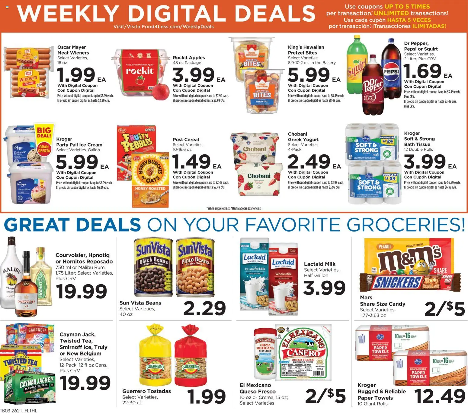 Food 4 Less Weekly Ad - valid from 06/24/2026 | Page: 6 | Products: Bakery, Apples, Cookies, Ice cream