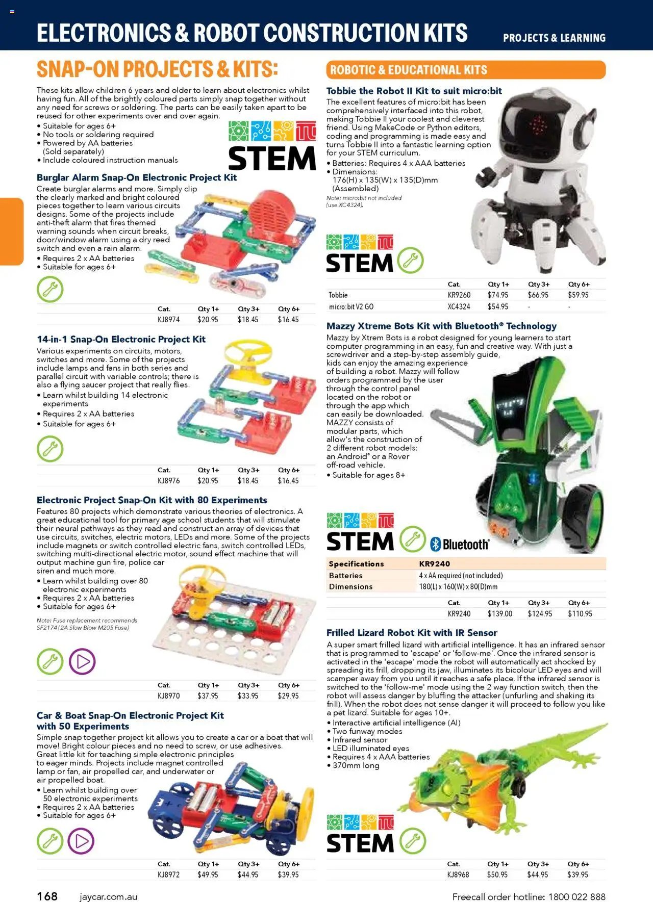Jaycar catalogue - valid from 09/07/2025 | Page: 168 | Products: Kits, Suit, Clip, Robot