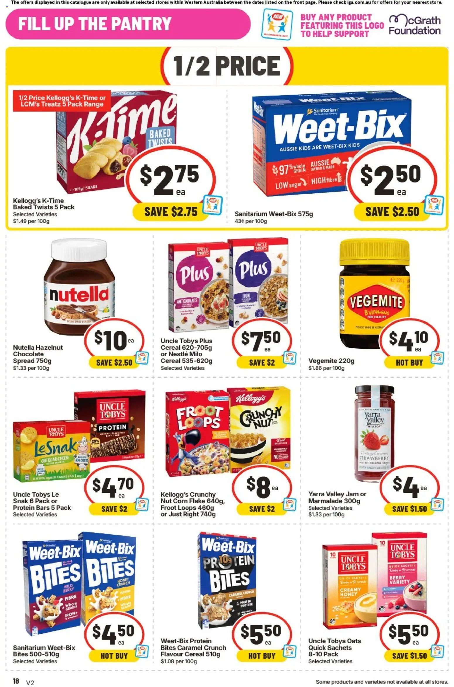 IGA catalogue - valid from 23/09/2026 | Page: 26 | Products: Grains, Corn, Nutella, Cereal
