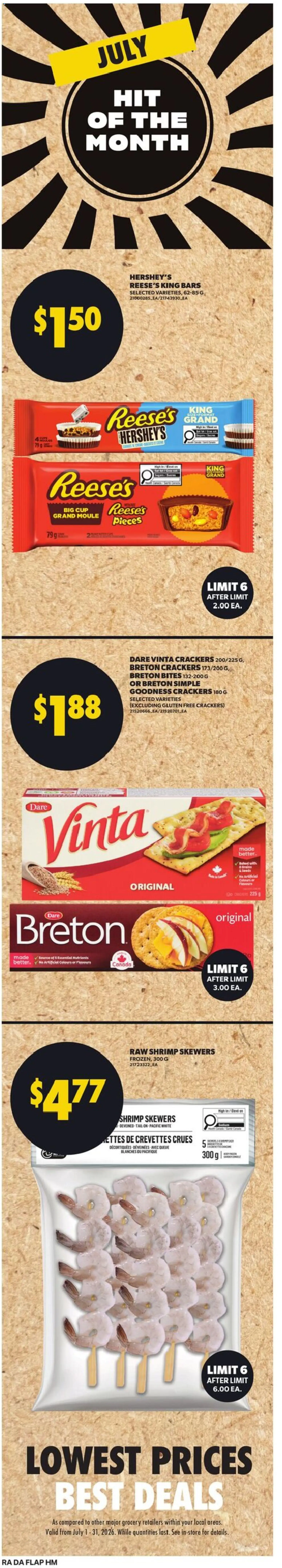 Atlantic Superstore flyer valid from Jul 16, 2026 | Page: 6 | Products: Crackers, Shrimp, Grains