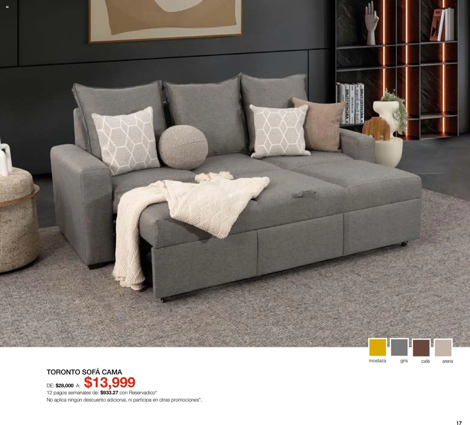 Nuevas ofertas de Muebles Dico válidas en toda la República Mexicana desde el 01.06.2026. ¡Encuentra las mejores ofertas en Muebles Dico catálogo! | Página: 17 | Productos: Mostaza, Sofá, Café, Cama