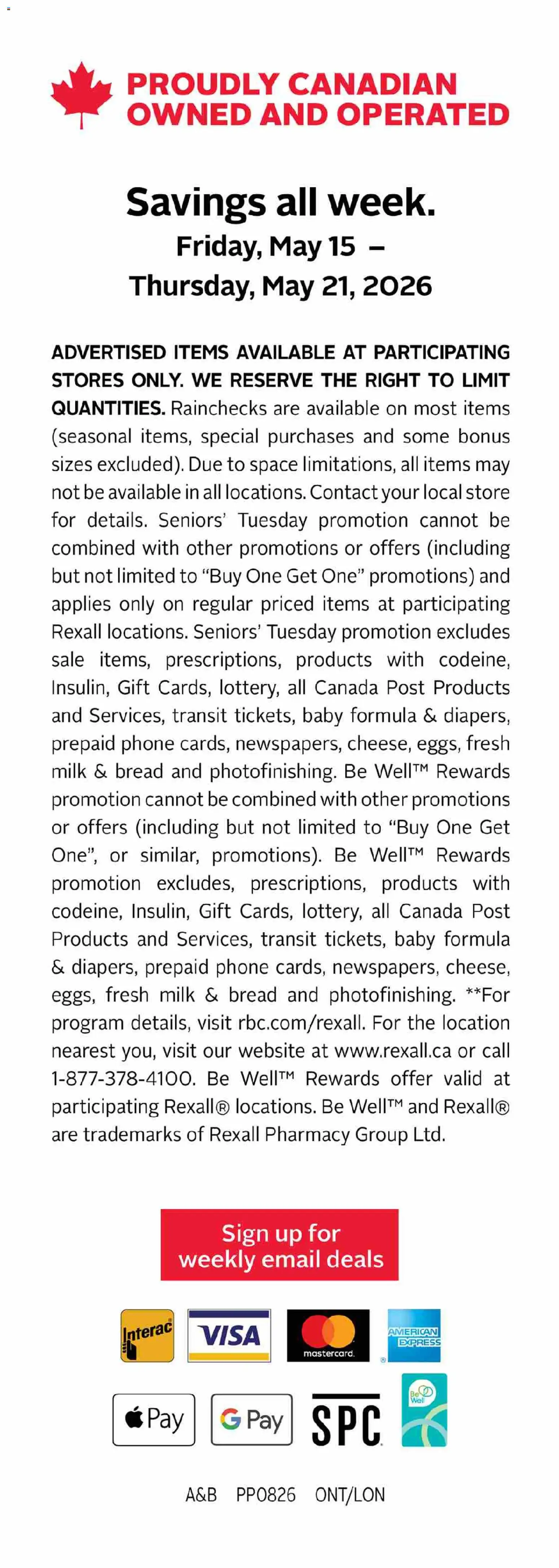 Rexall flyer valid from 15.05.2026 | Page: 20 | Products: Phone, Milk, Bread