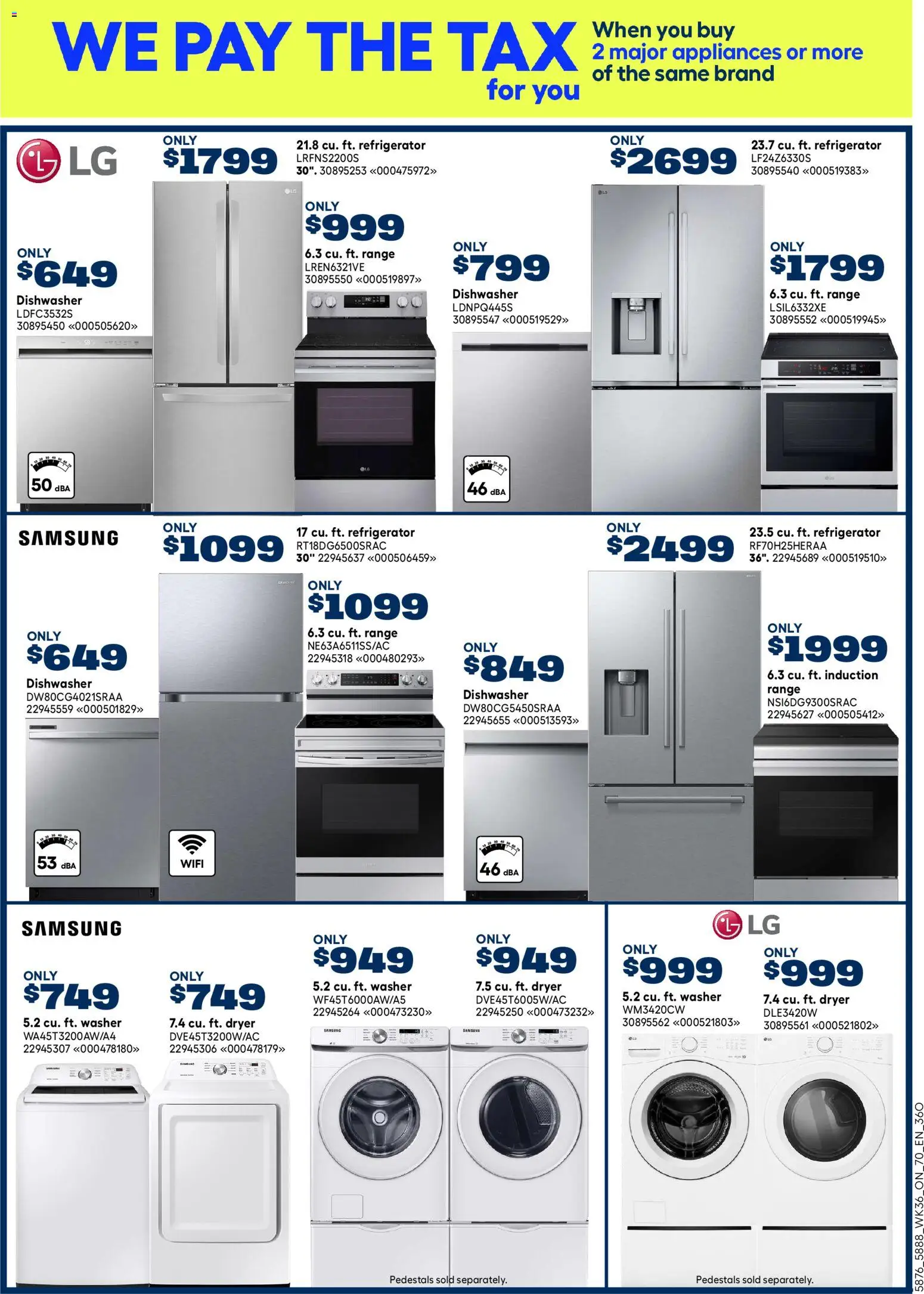 Rona flyer valid from Oct 1, 2026 | Page: 22 | Products: Refrigerator, Dryer, Dishwasher