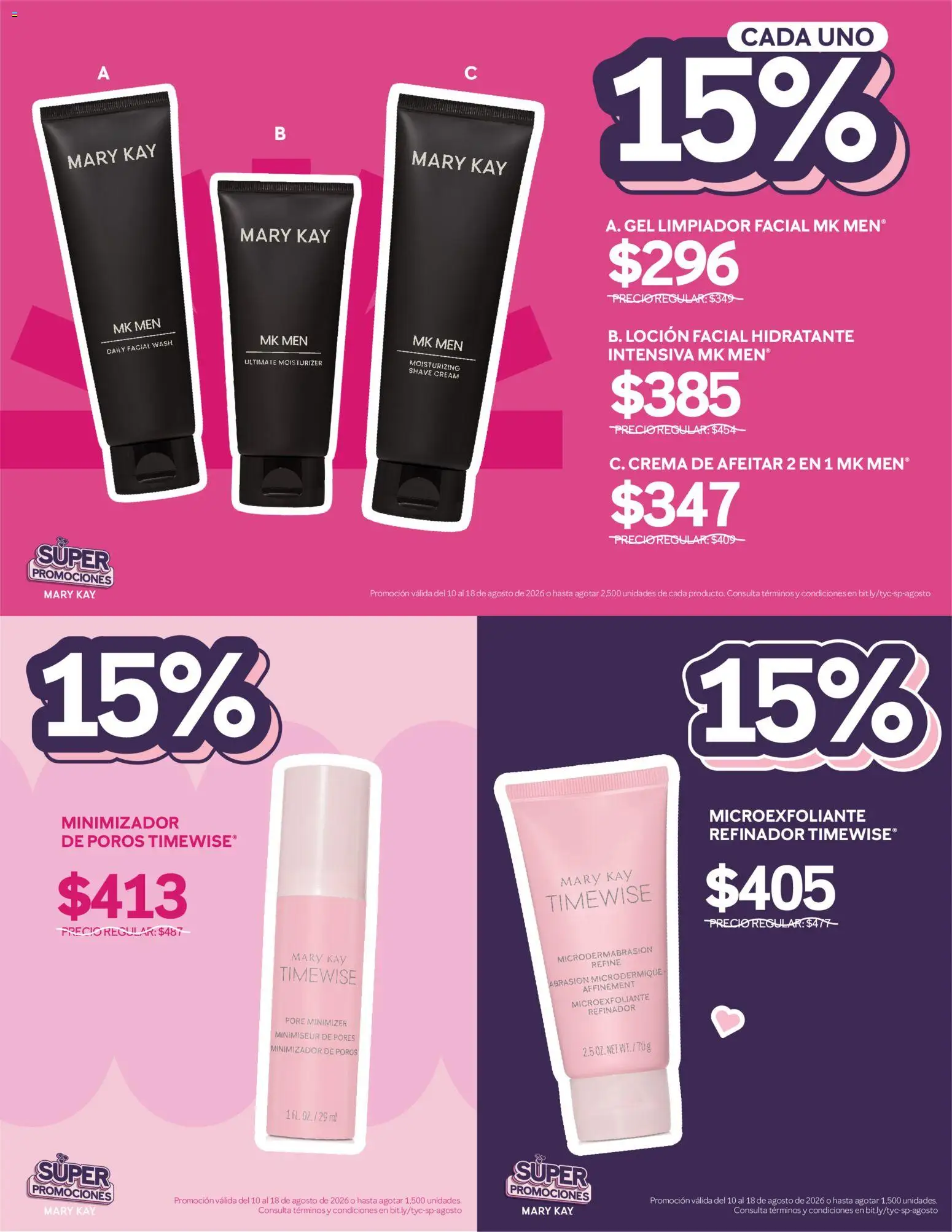 Nuevas ofertas de Mary Kay válidas en toda la República Mexicana desde el 10/08/2026. ¡Encuentra las mejores ofertas en Catálogo Mary Kay Súper promociones! | Página: 7 | Productos: Crema, Loción, Limpiador, Limpiador facial