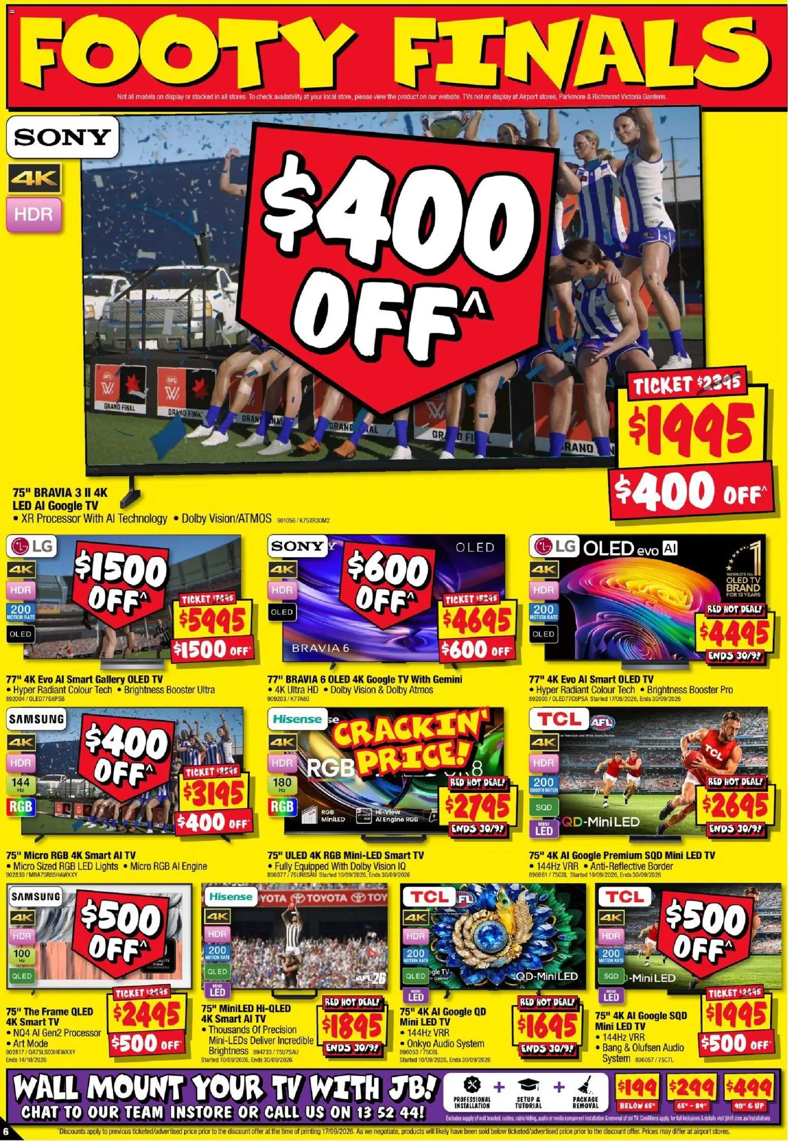 JB Hi-Fi catalogue - valid from 24/09/2026 | Page: 6 | Products: Tv, Audio, Cable, Smart tv