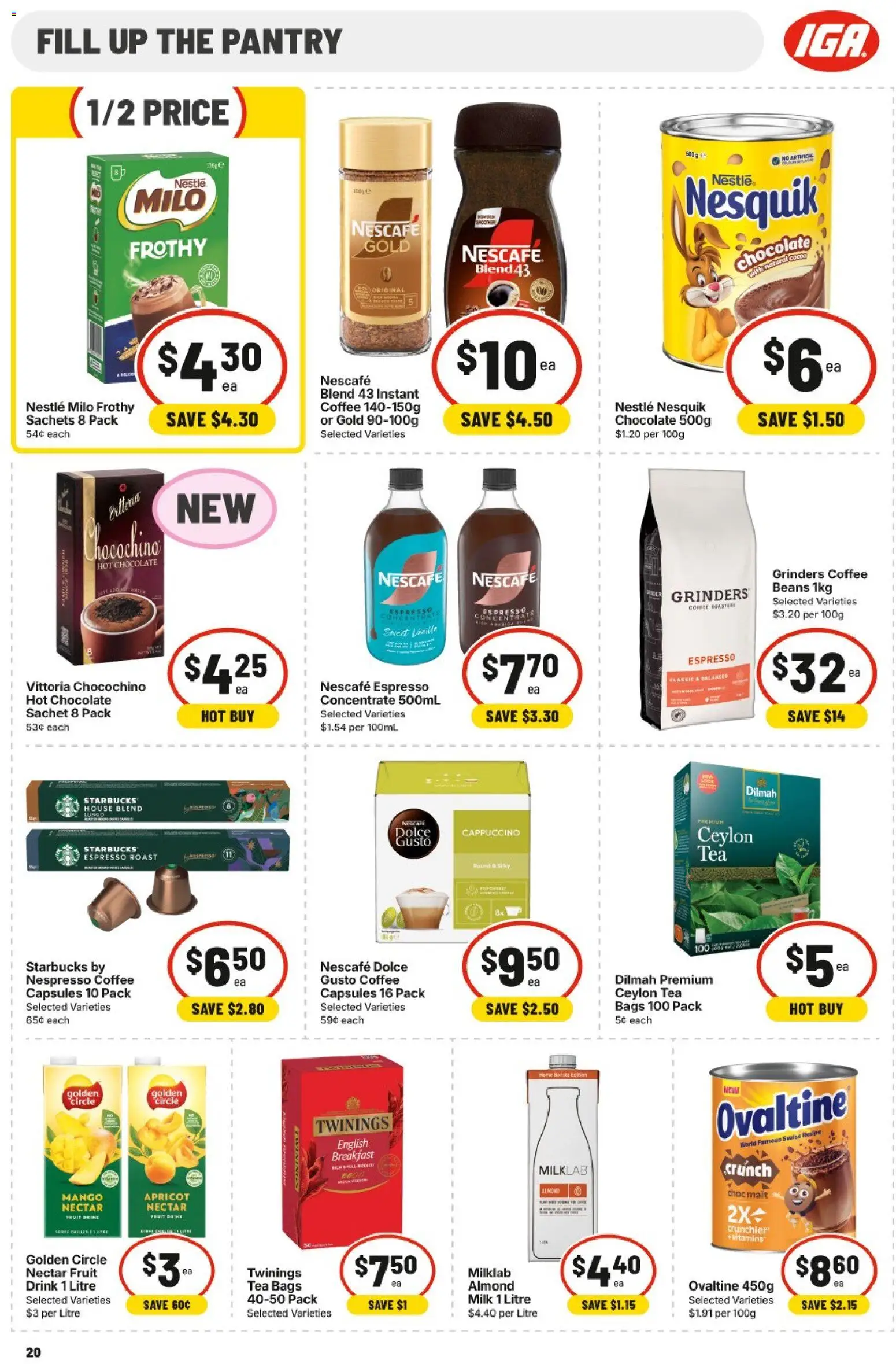 IGA catalogue - valid from 15/07/2026 | Page: 19 | Products: Milk, Tea, Mango, Nescafe