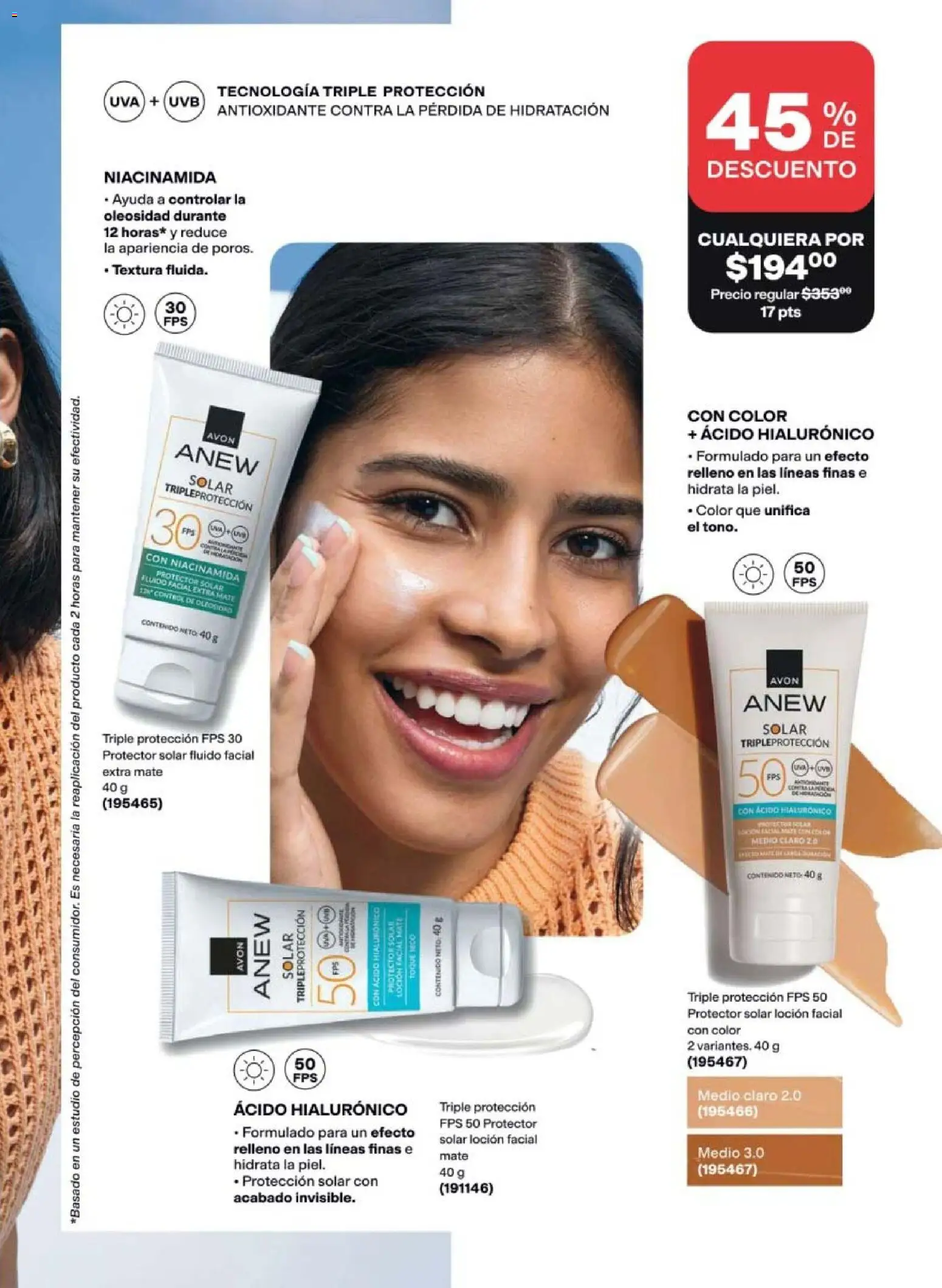 Nuevas ofertas de AVON válidas en toda la República Mexicana desde el 20/08/2026. ¡Encuentra las mejores ofertas en AVON campaña 12 2026! | Página: 105 | Productos: Loción, Uva, Mate, Protector solar