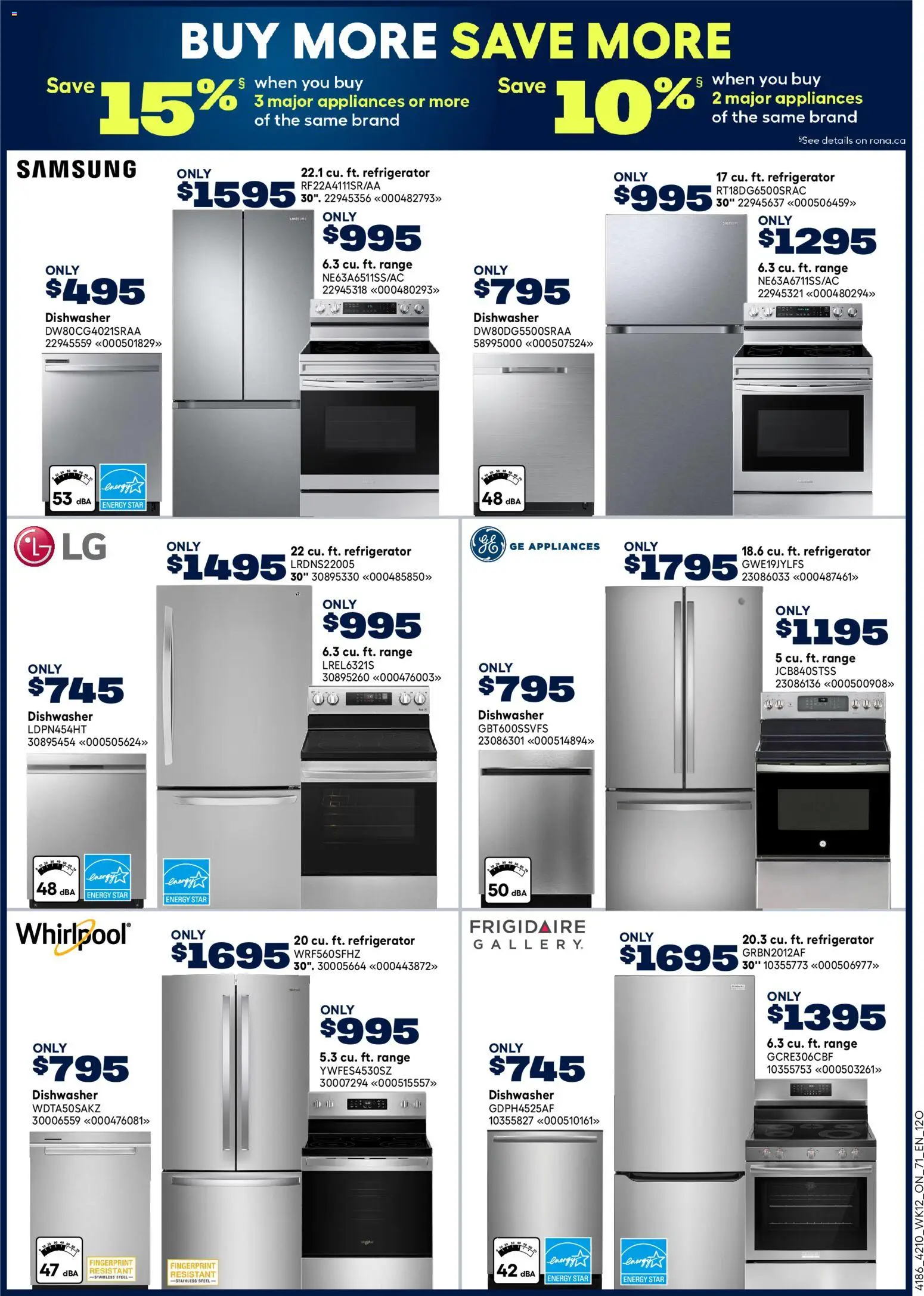 Rona flyer valid from 16.04.2026 | Page: 20 | Products: Refrigerator, Dishwasher
