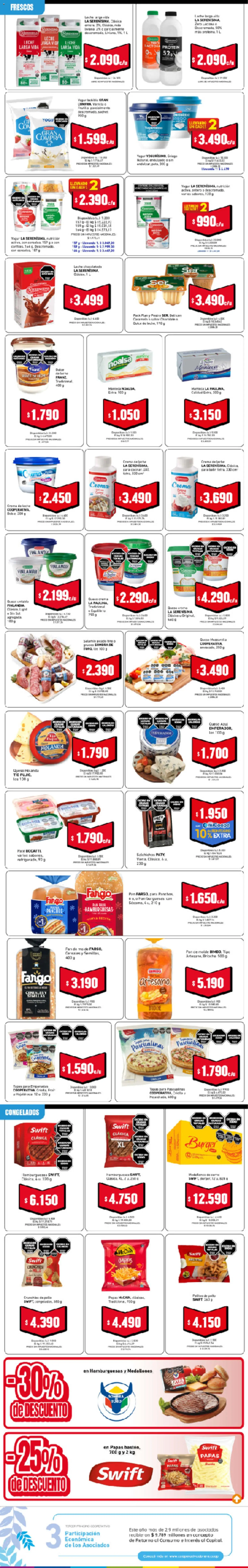 Cooperativa Obrera - Folleto │ válido desde el 24/09/2026 | Página: 4 | Productos: Crema de leche, Dulce, Yogur, Pan
