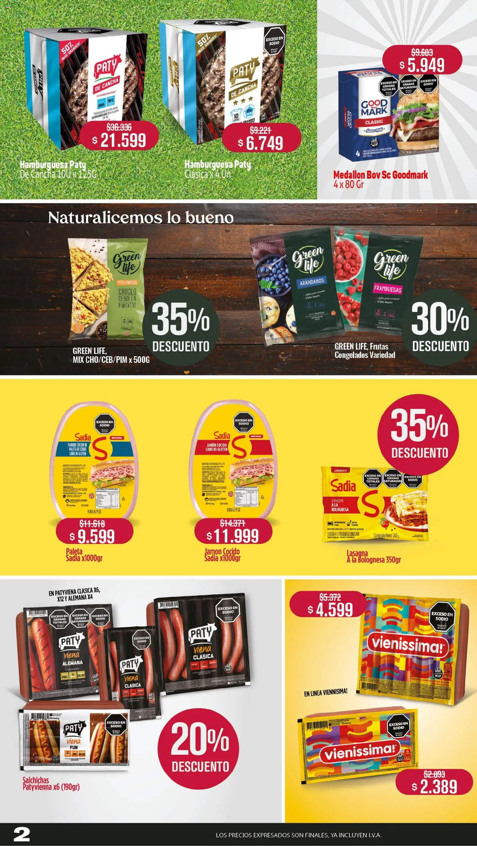 Makro ofertas │ válido desde el 06/08/2026 | Página: 2 | Productos: Choclo, Hamburguesa, Microondas, Salchichas