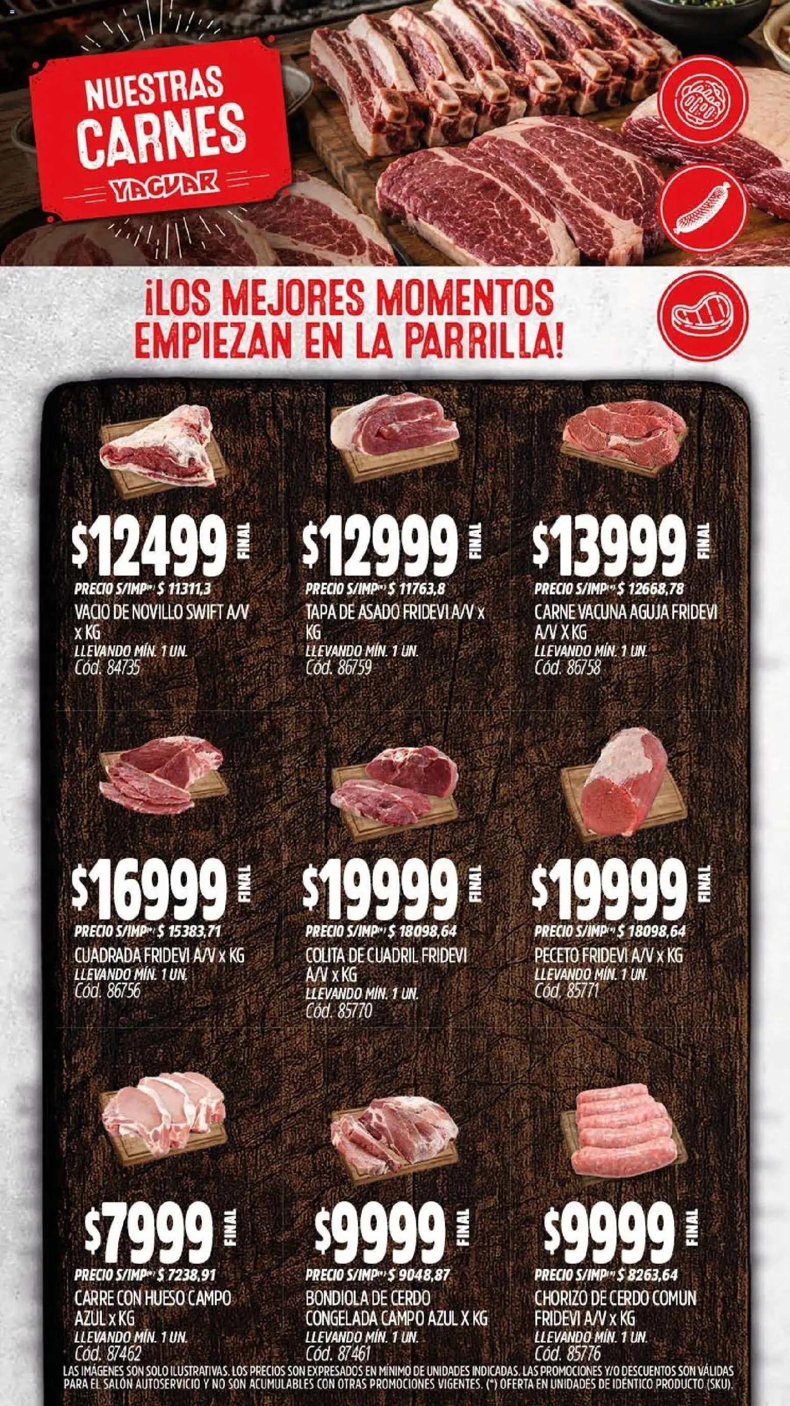 Yaguar - Oferta Semanal General Roca │ válido desde el 03/08/2026 | Página: 8 | Productos: Parrilla, Chorizo, Cerdo