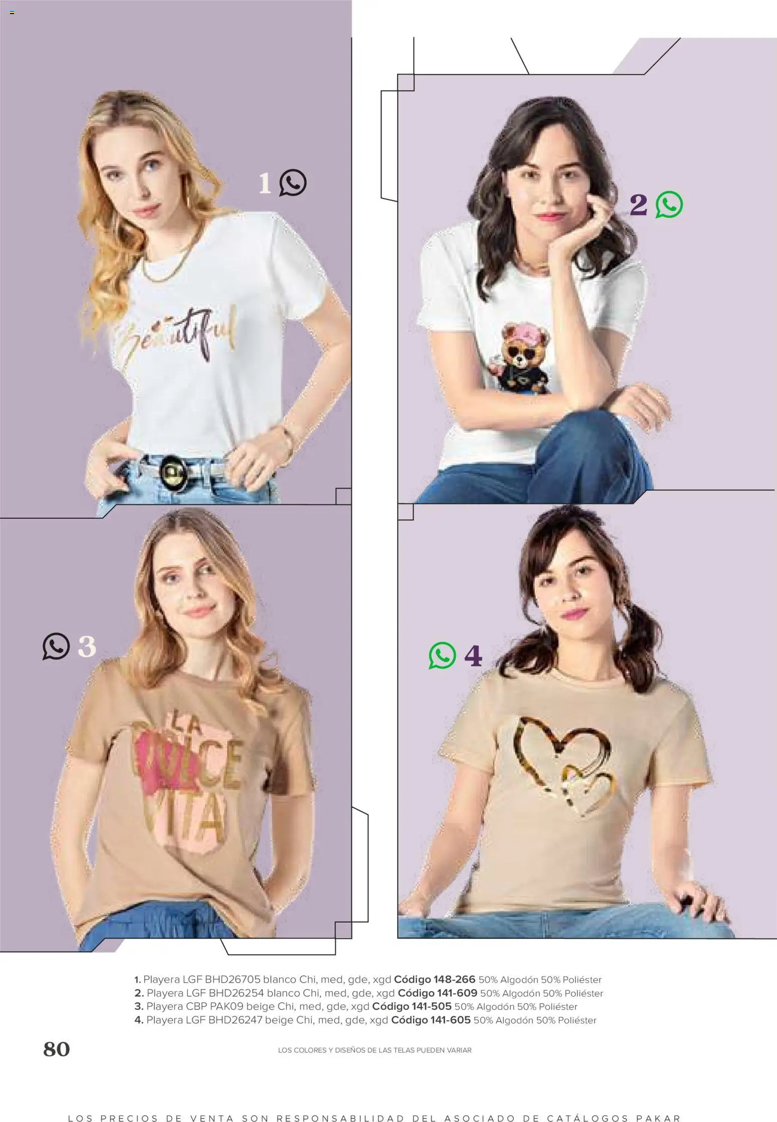 Nuevas ofertas de SC Pakar válidas en toda la República Mexicana desde el 31/07/2026. ¡Encuentra las mejores ofertas en SC Pakar catálogo Ropa! | Página: 80 | Productos: Algodón, Playera