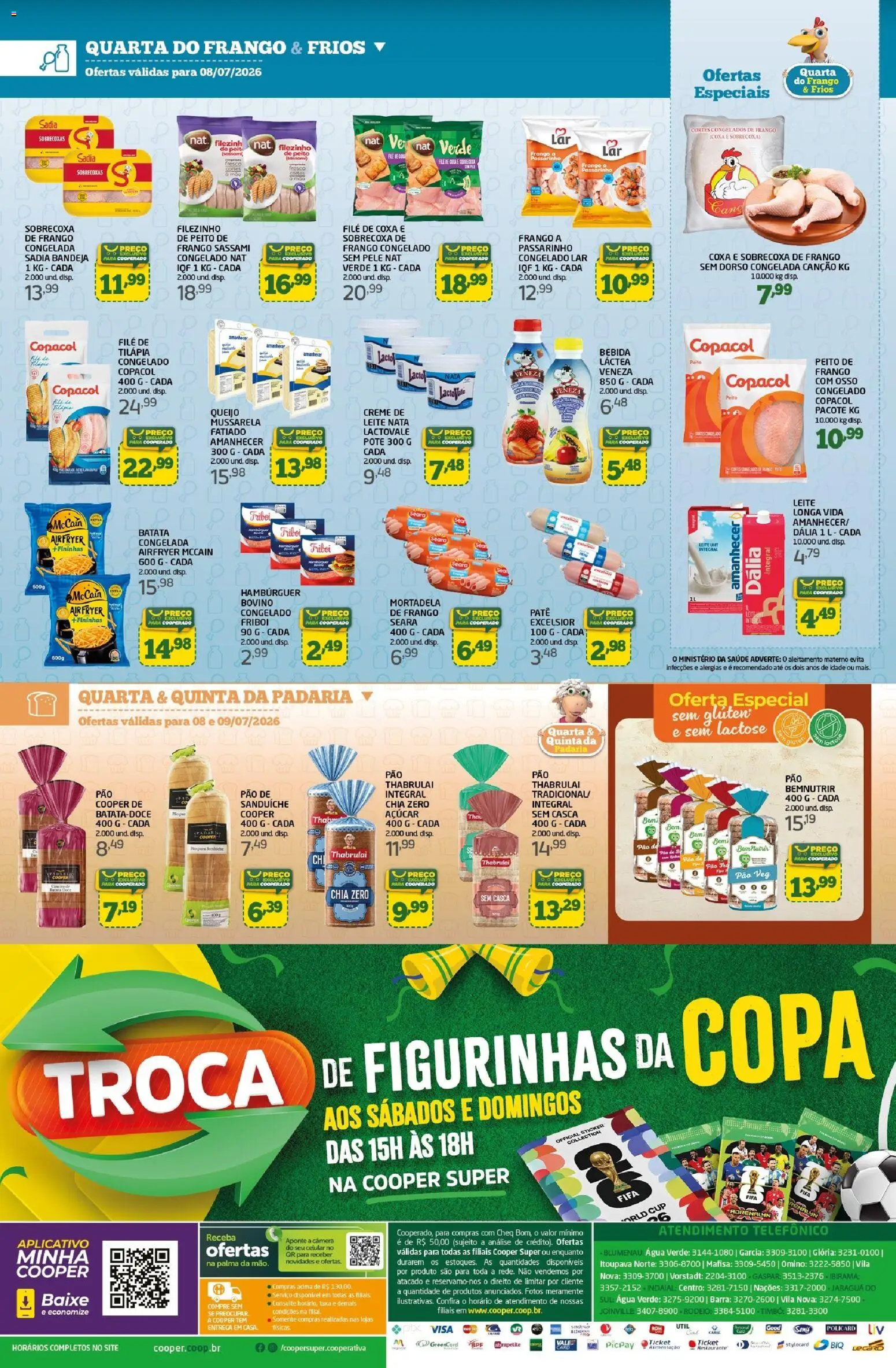 Cooper Folheto - válido de 06/07/2026 | Página: 2 | Produtos: Mortadela, Sanduíche, Nata, Mussarela