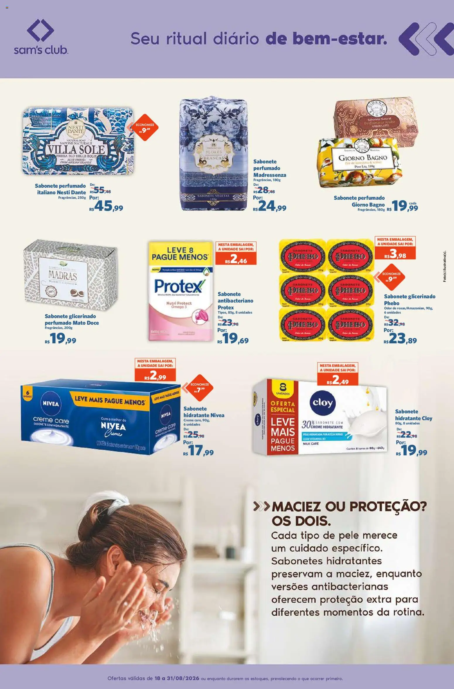 Sam's Club Folheto - válido de 18/08/2026 | Página: 5 | Produtos: Ômega 3, Creme hidratante, Creme, Doce
