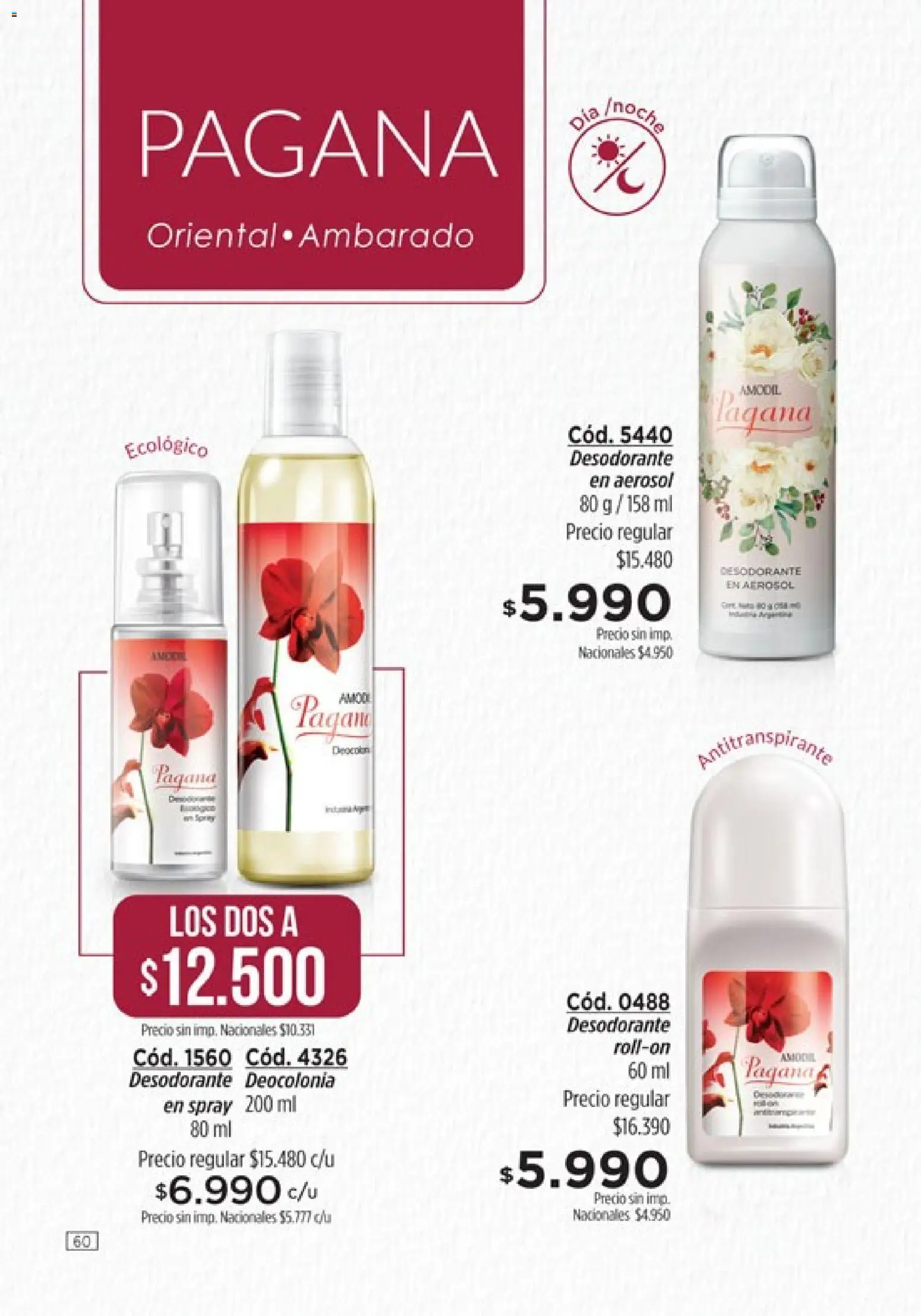 Catálogo Amodil Campaña 15 │ válido desde el 26/08/2026 | Página: 60 | Productos: Desodorante, Antitranspirante