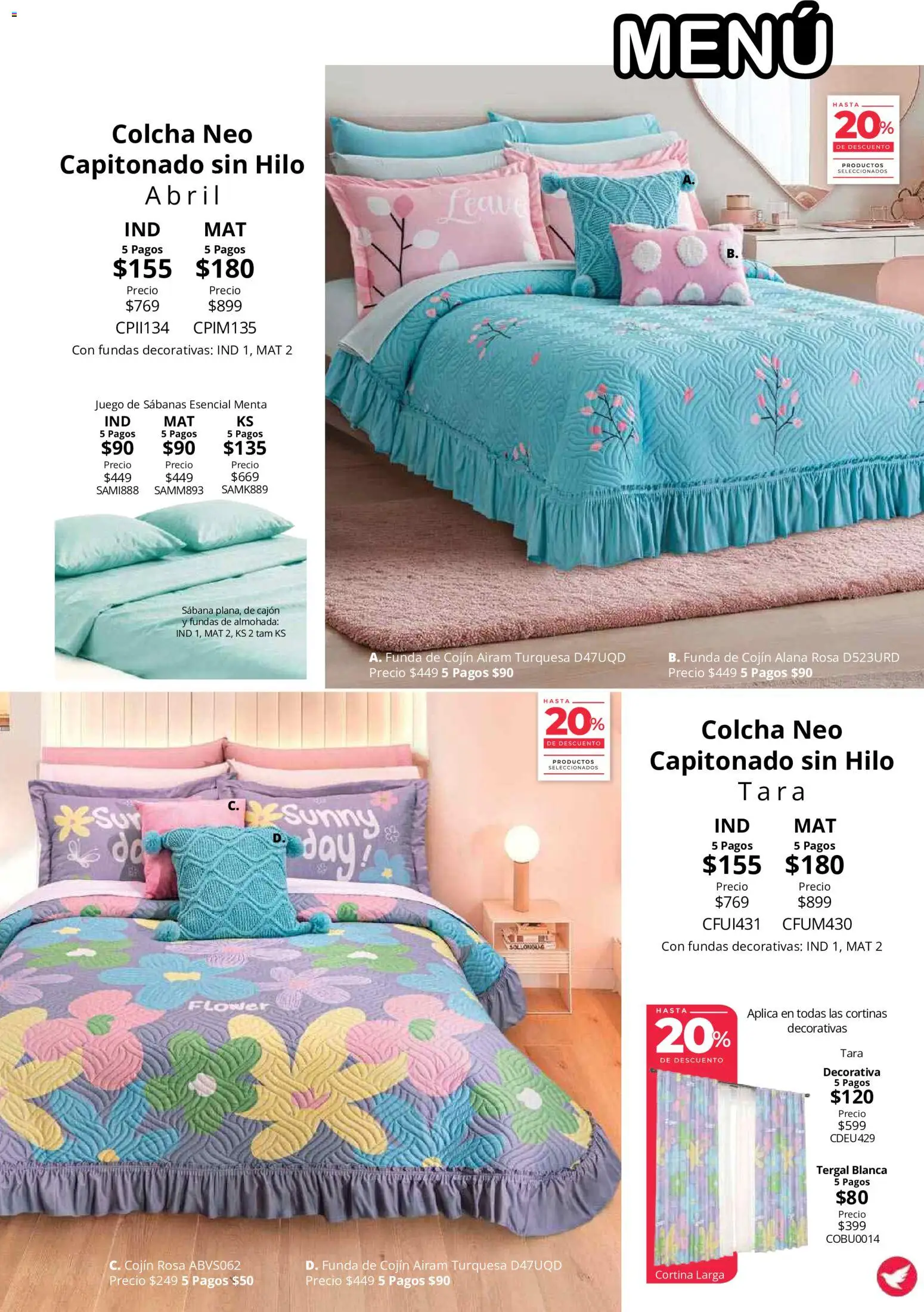 Nuevas ofertas de Colchas Concord válidas en toda la República Mexicana desde el 01/08/2026. ¡Encuentra las mejores ofertas en Colchas Concord catálogo! | Página: 127 | Productos: Juego, Funda, Almohada, Sabanas