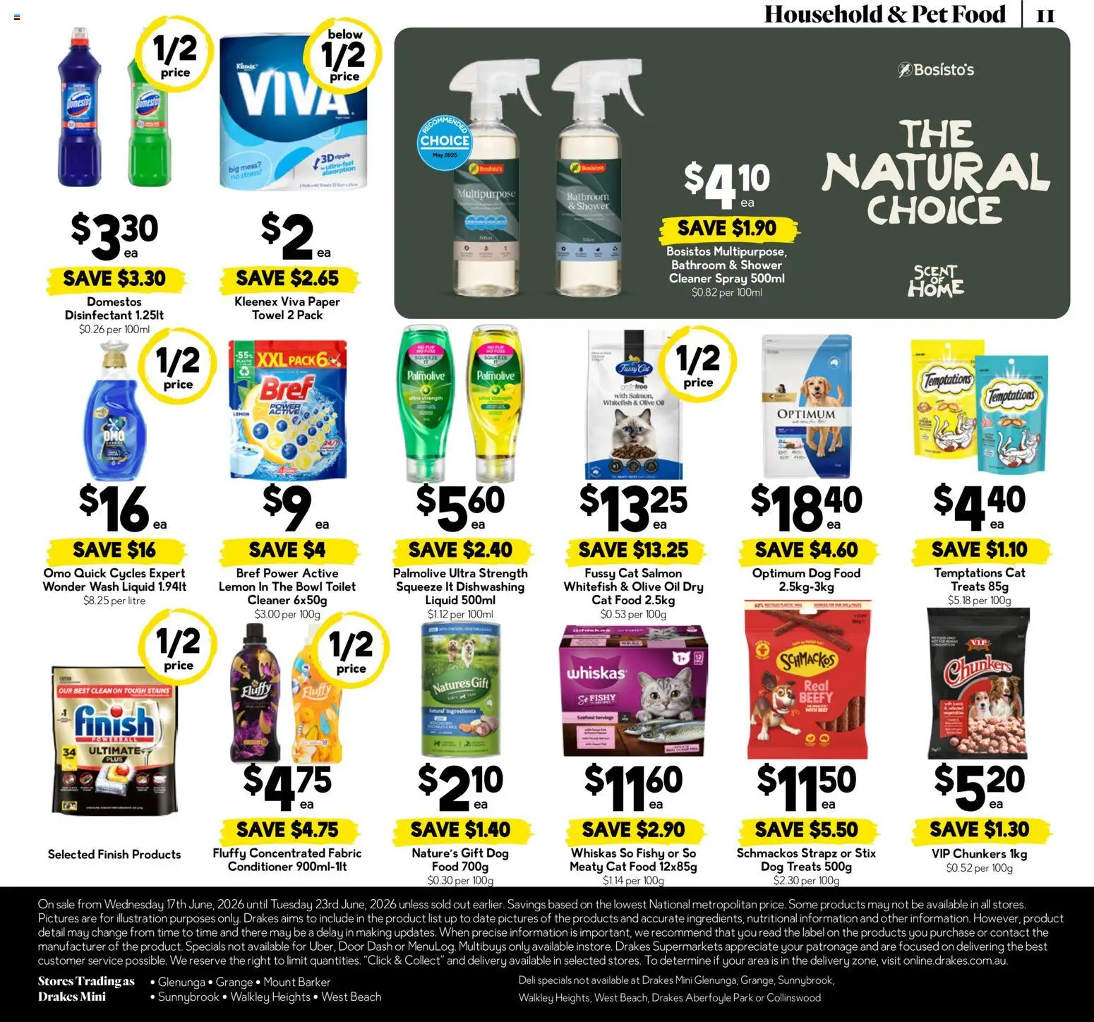 Drakes catalogue - valid from 17.06.2026 | Page: 11 | Products: Toilet, Shower, Household, Multipurpose