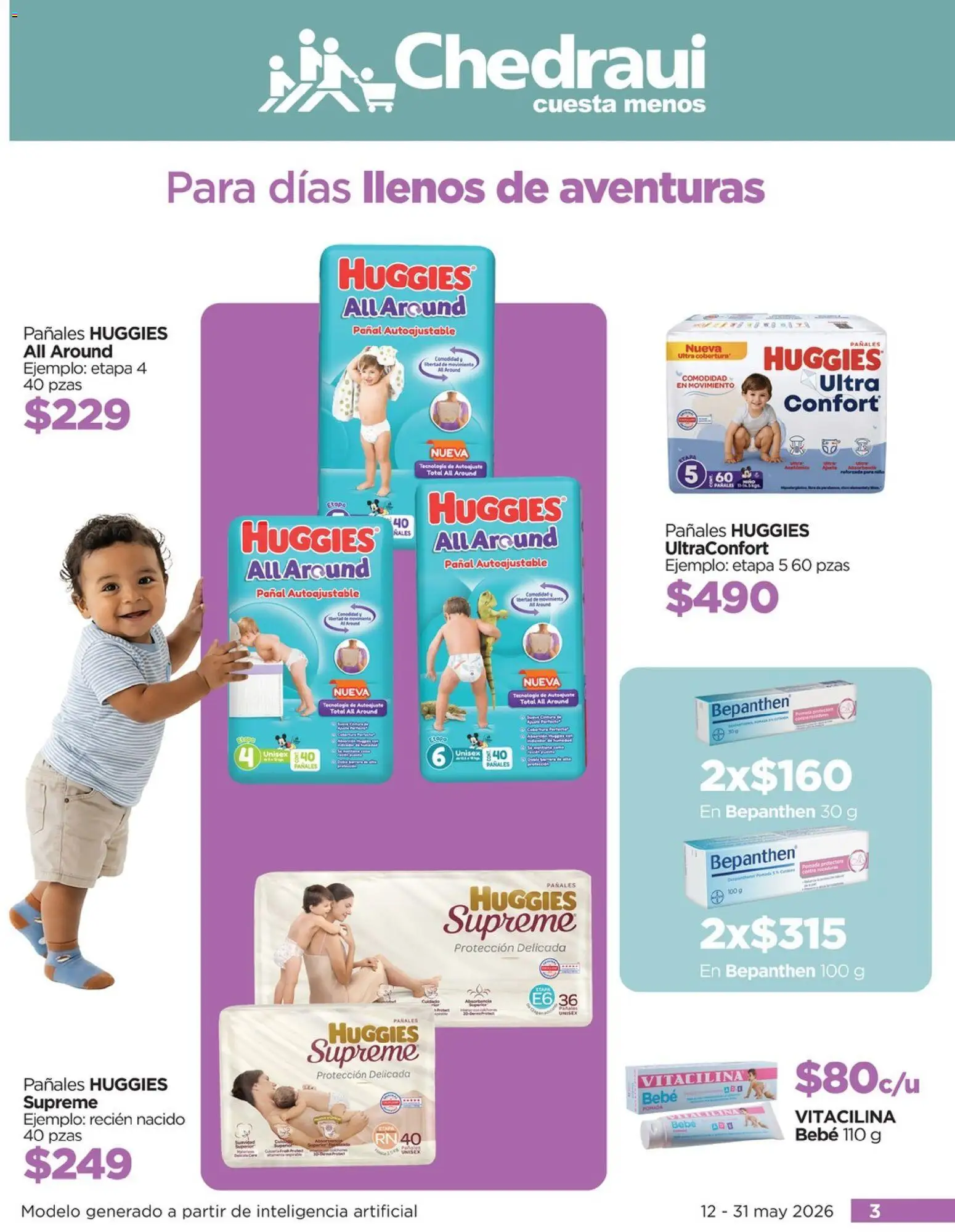 Nuevas ofertas de Chedraui válidas en toda la República Mexicana desde el 12.05.2026. ¡Encuentra las mejores ofertas en Chedraui folleto Cuida lo que más amas! | Página: 3