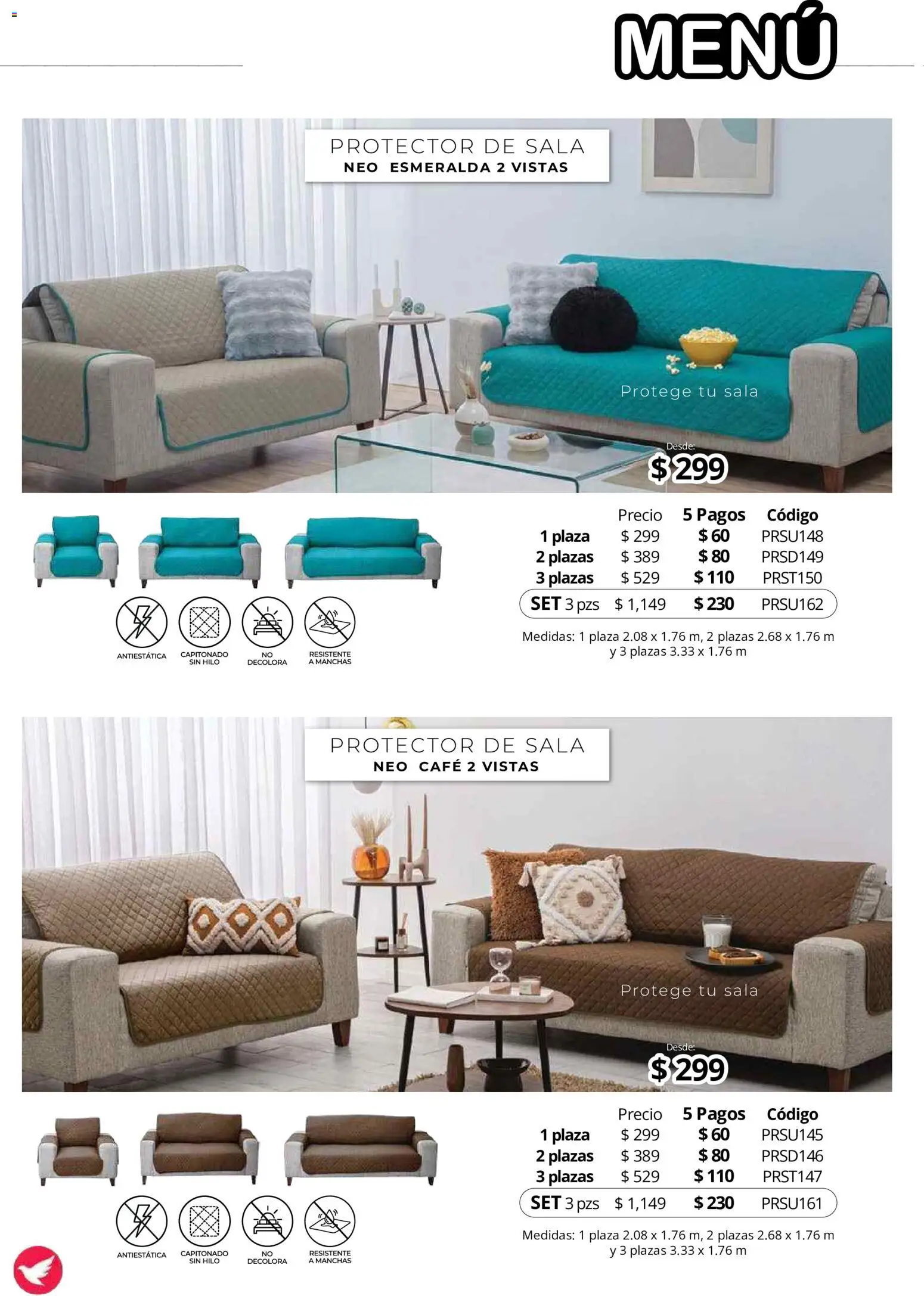 Nuevas ofertas de Colchas Concord válidas en toda la República Mexicana desde el 01/08/2026. ¡Encuentra las mejores ofertas en Colchas Concord catálogo! | Página: 198 | Productos: Sala