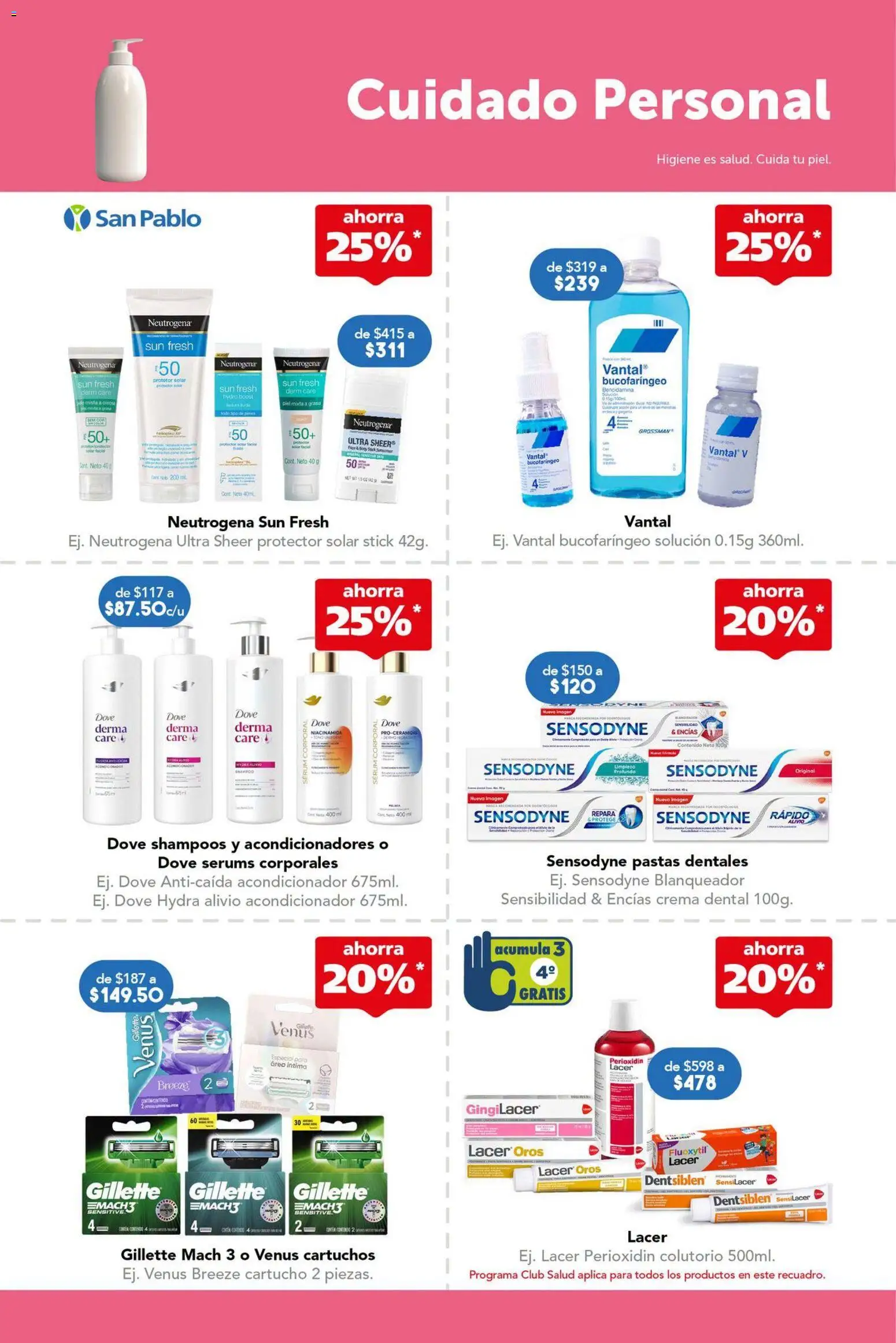 Nuevas ofertas de Farmacia San Pablo válidas en toda la República Mexicana desde el 06/09/2026. ¡Encuentra las mejores ofertas en Farmacia San Pablo catálogo! | Página: 3 | Productos: Crema, Body, Acondicionador, Protector solar
