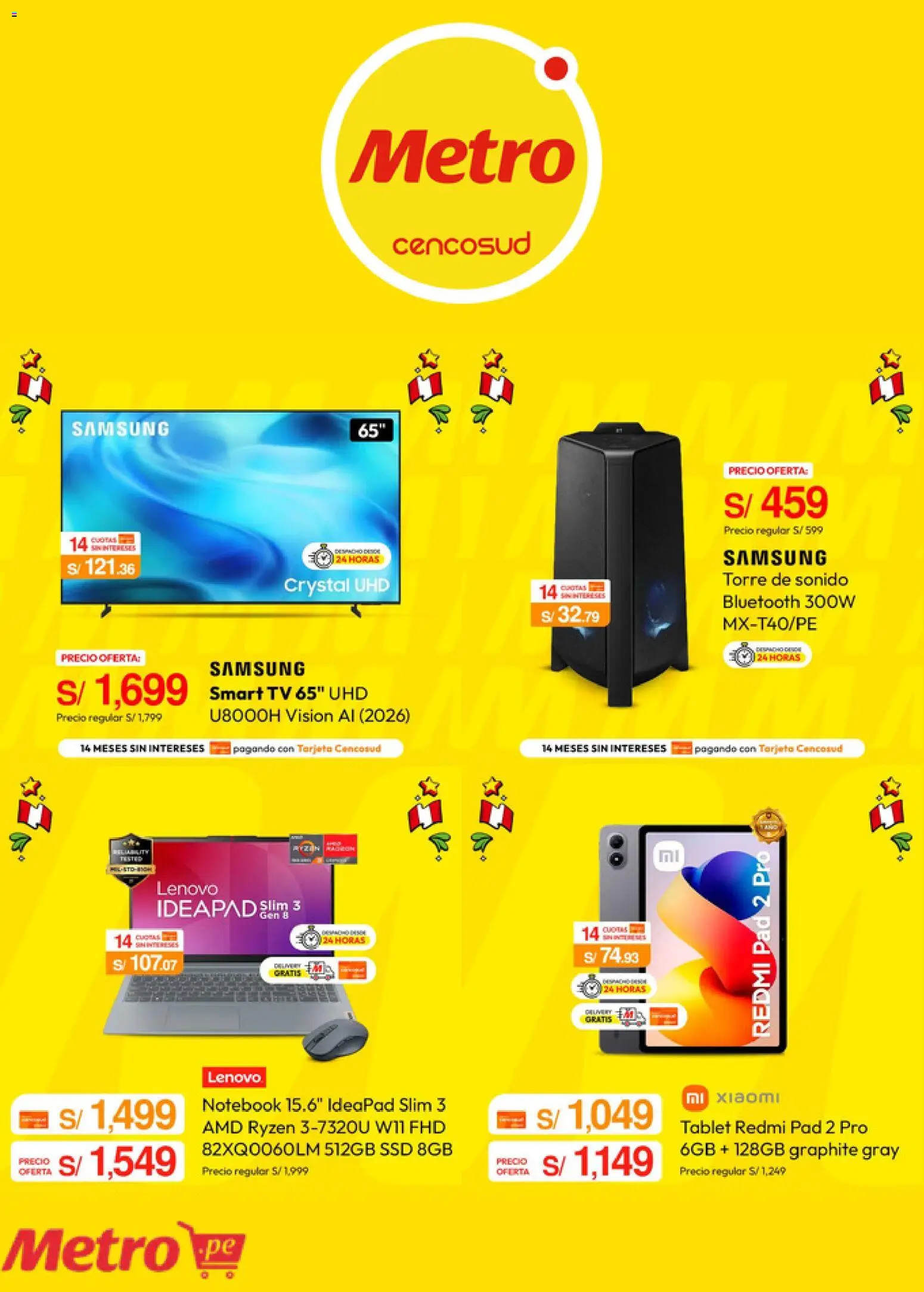 Catálogo Metro válido desde 27/07/2026 | Página: 4 | Productos: Notebook