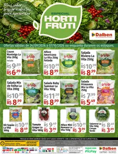 Supermercado Dalben ofertas Especial Hortifruti - Pré-Visualização do folheto da loja Supermercado Dalben, válido de 24/09/2026 | Página: 1