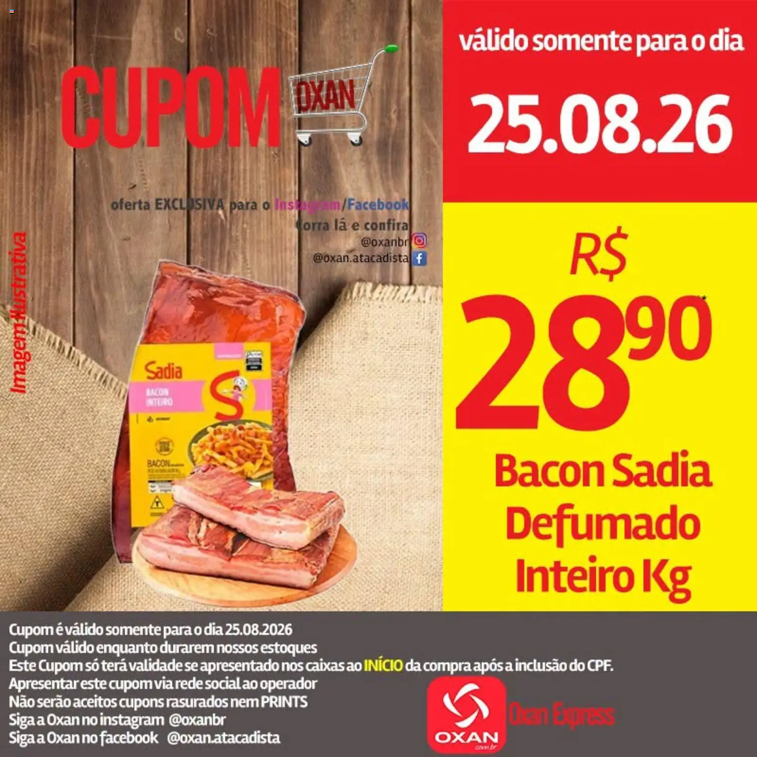 Oxan Atacadista Folheto - válido de 25/08/2026 | Página: 5 | Produtos: Bacon
