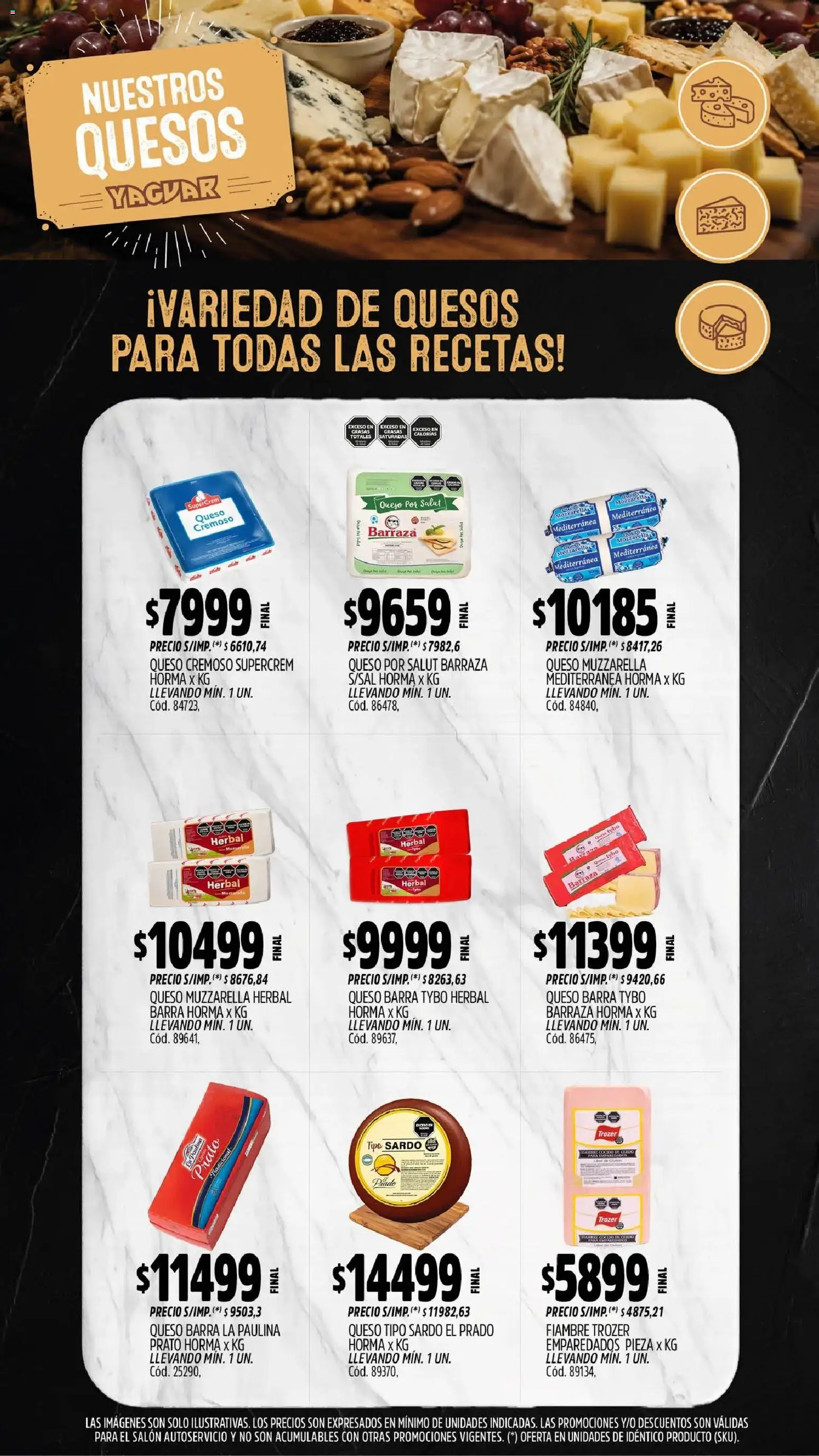 Yaguar - Oferta Semanal Neuquen │ válido desde el 31/08/2026 | Página: 8 | Productos: Mozzarella, Muzzarella, Queso, Cerdo