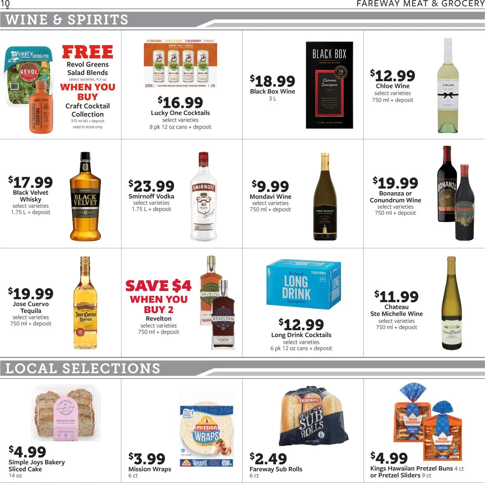 Fareway Weekly Ad - valid from 08.06.2026 | Page: 10 | Products: Bakery, Box, Wine, Raspberry