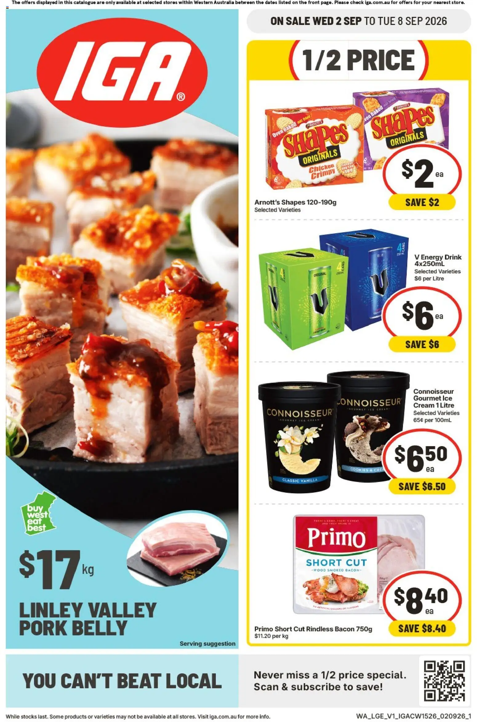 IGA catalogue - valid from 02/09/2026 | Page: 1 | Products: Bacon, Pork, Wood, Ice
