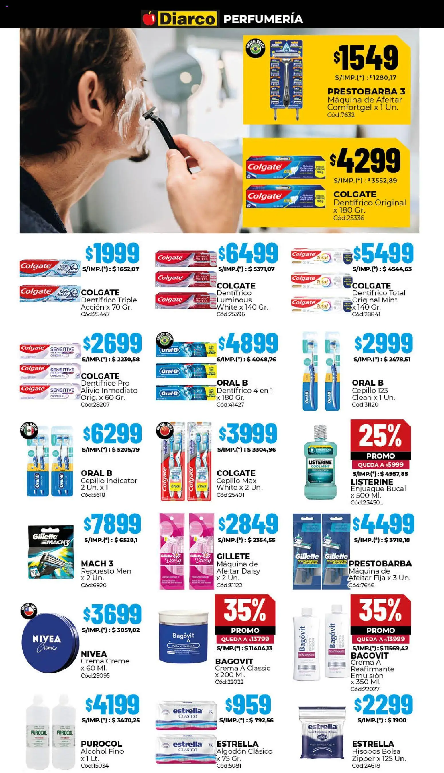 Diarco - Ofertas Sur │ válido desde el 20.04.2026 | Página: 14 | Productos: Algodón, Emulsión, Enjuague bucal, Crema