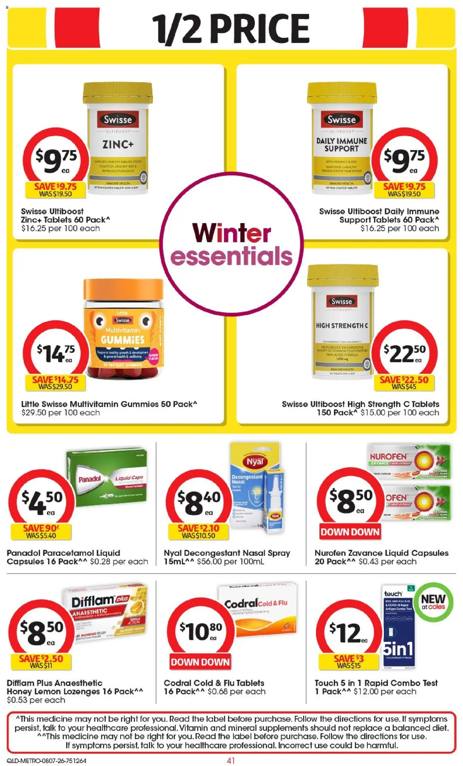 Coles catalogue - valid from 08/07/2026 | Page: 41 | Products: Lemon, Multivitamin, Vitamin, Zinc