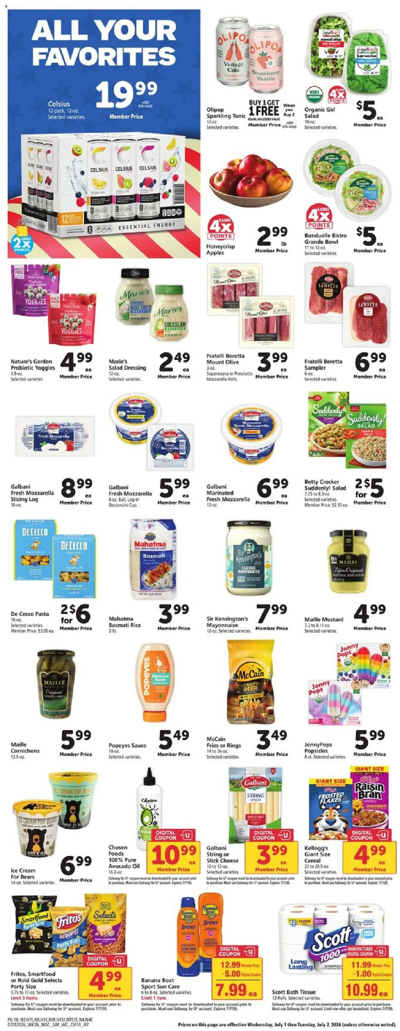 Safeway Weekly Ad - valid from 07/01/2026 | Page: 10 | Products: Wc, Bath, Apples, Mayonnaise