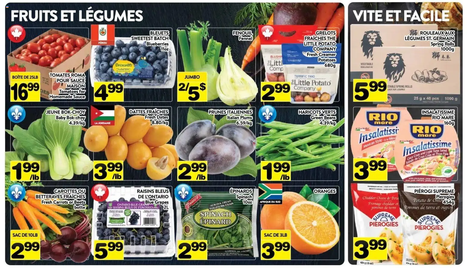 Pa Supermarché flyer valid from Aug 31, 2026 | Page: 2 | Products: Blueberries, Carrots, Tuna, Beans