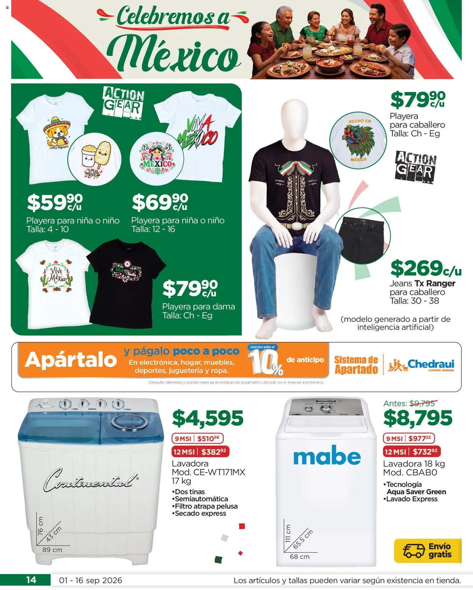 Nuevas ofertas de Chedraui válidas en toda la República Mexicana desde el 01/09/2026. ¡Encuentra las mejores ofertas en Chedraui Celebremos a México! | Página: 14