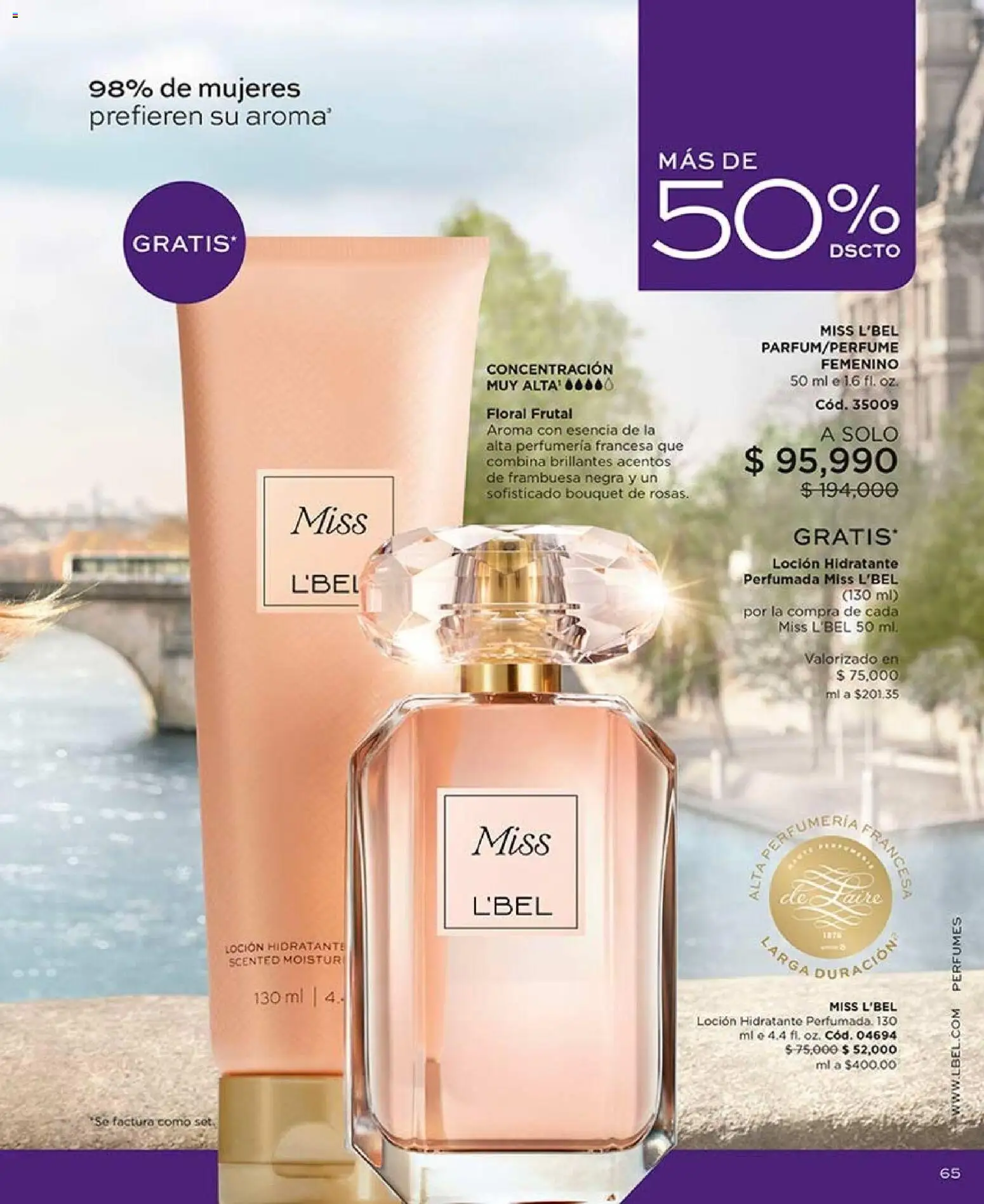 L'Bel revista - valida desde el 07/09/2026 | Página: 65 | Productos: Loción, Perfumes